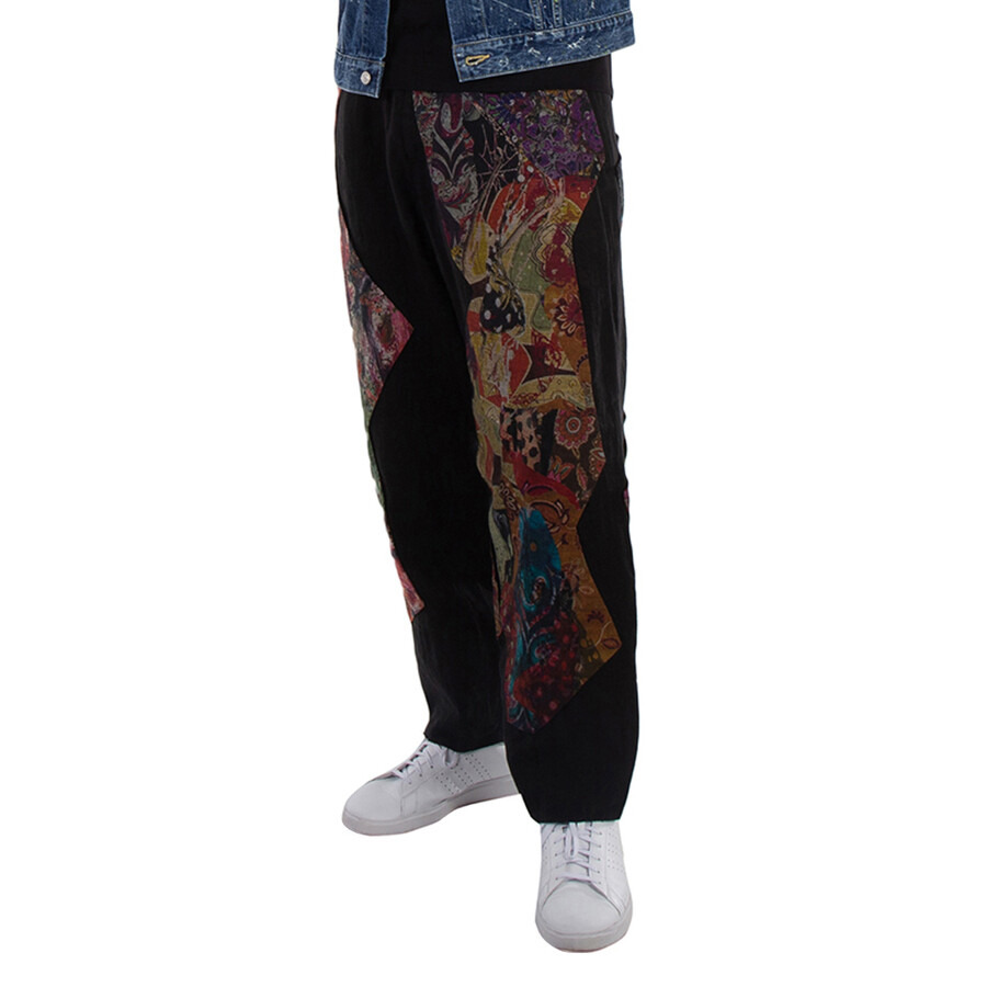 Yohji Yamamoto Men's Black Y-Patchwork P.L Pants - 3