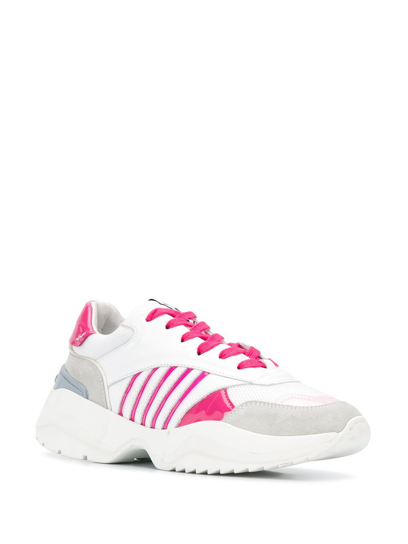 DSQUARED2 chunky sole striped sneakers outlook