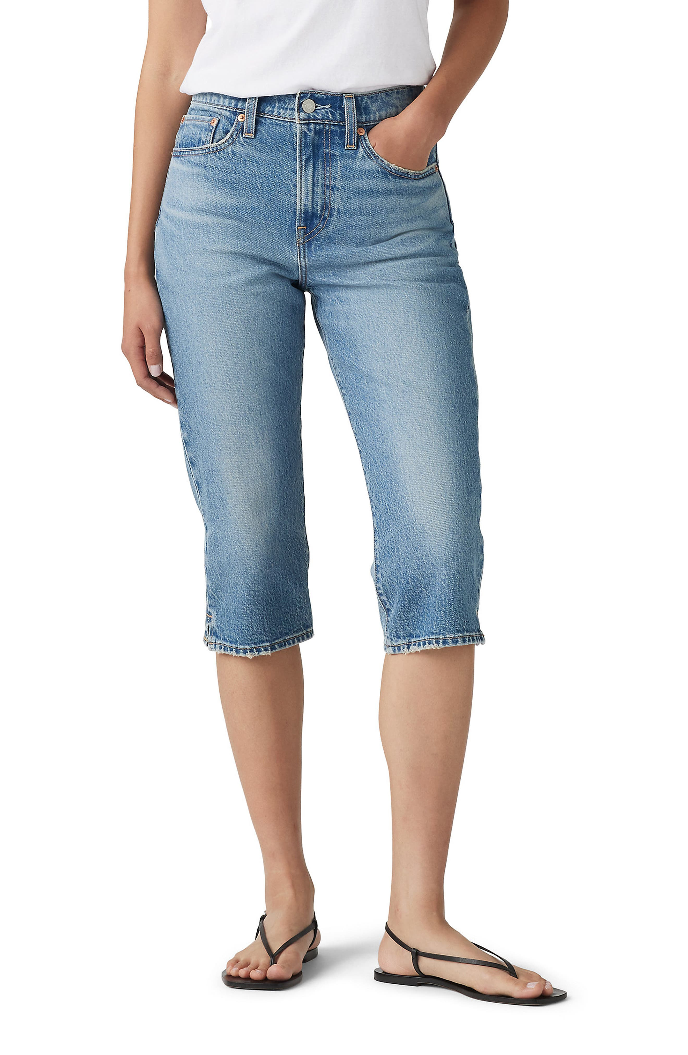 levi's Wedgie High Waist Capri Jeans in Next Saturday No Crease at Nordstrom - 1
