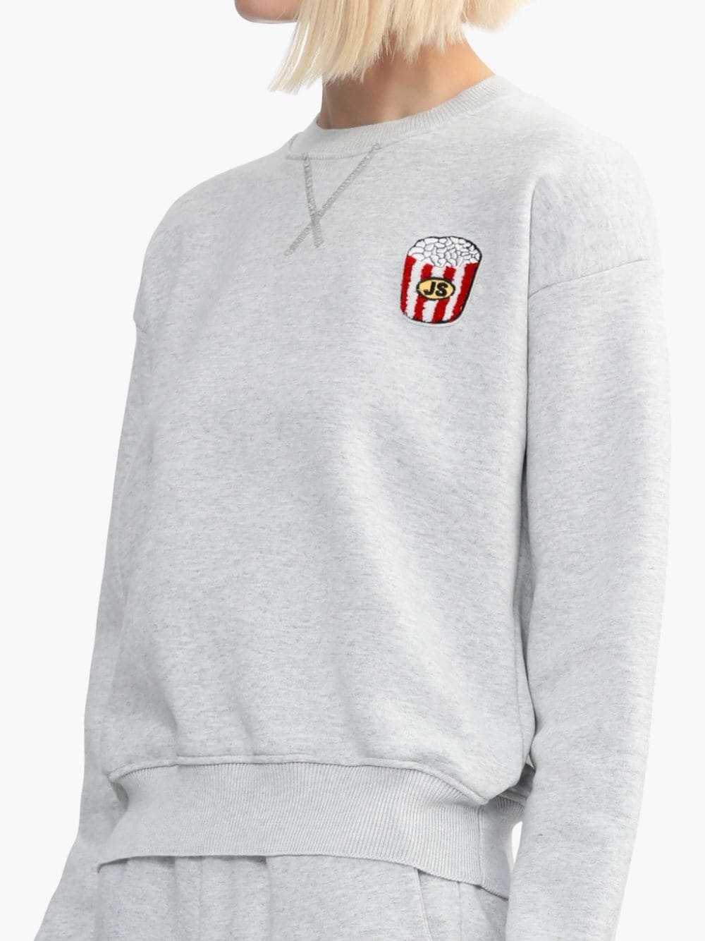 embroidered-motif sweatshirt - 5