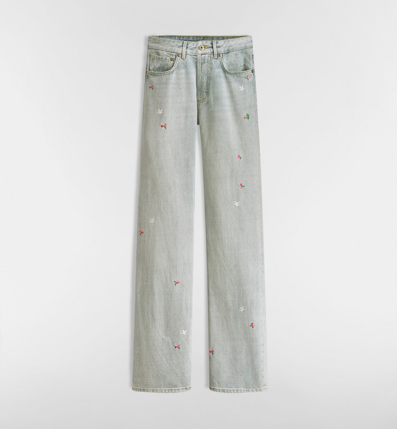 Dioramour Flared Embroidered Jeans 1