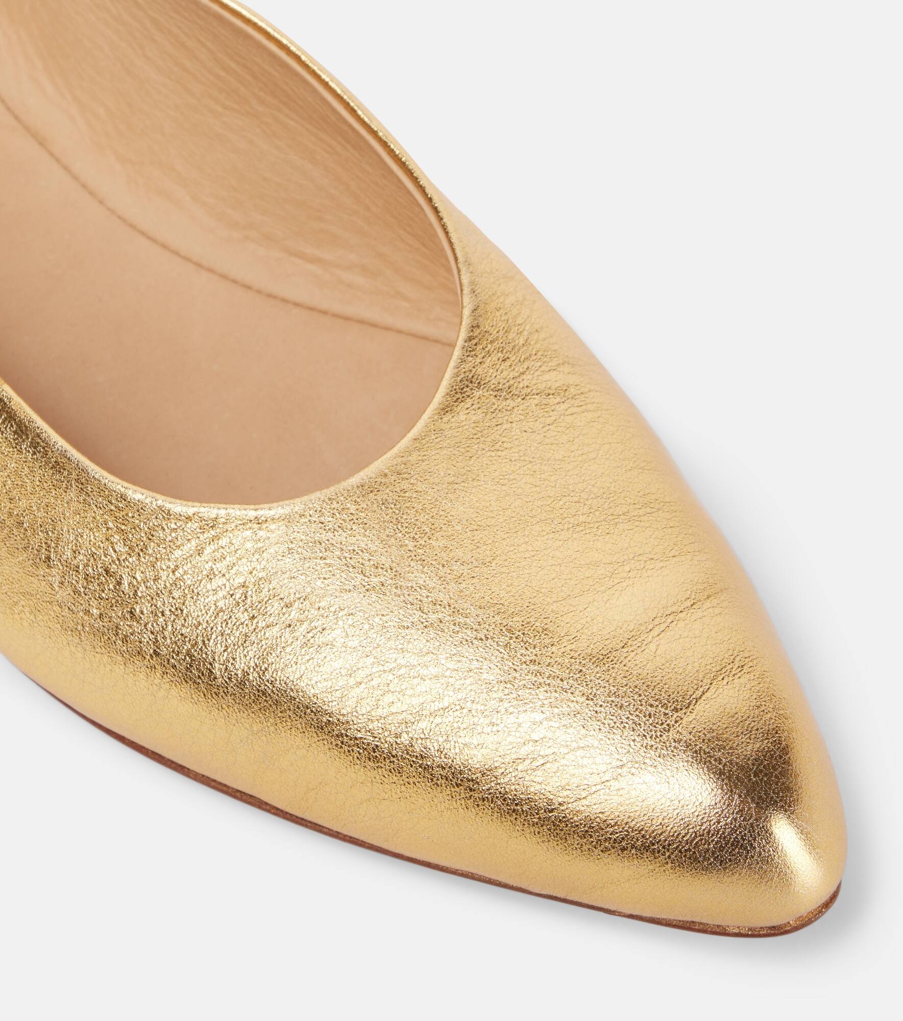 Andre metallic leather ballet flats - 5