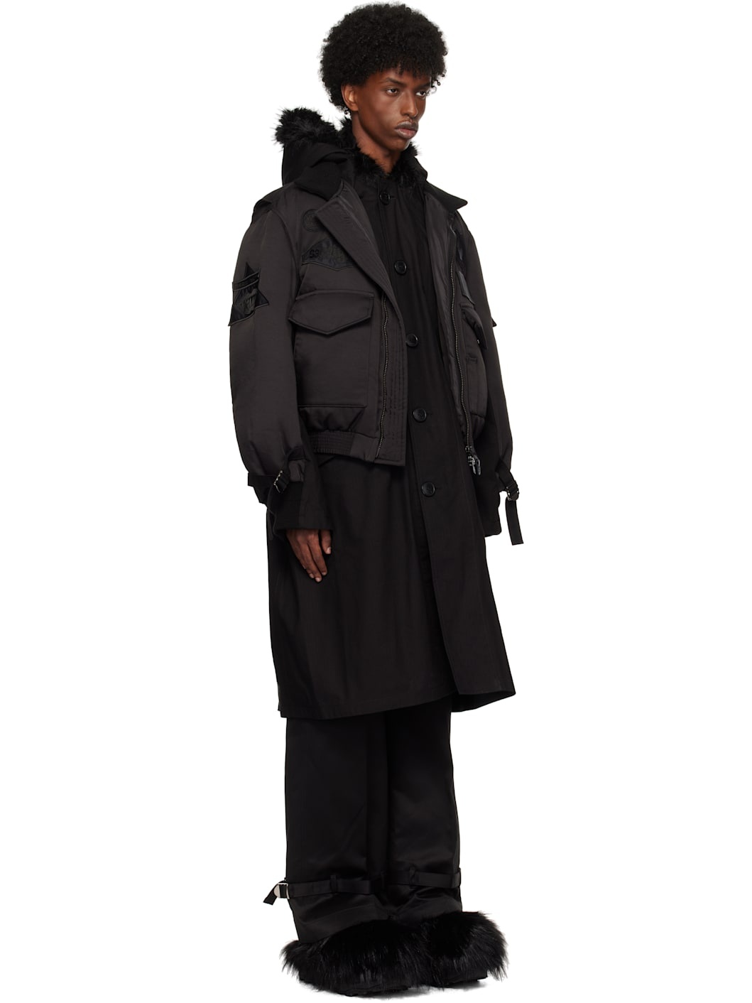 Black Spiewak & Gonz Edition Multi Patch Down Coat - 2