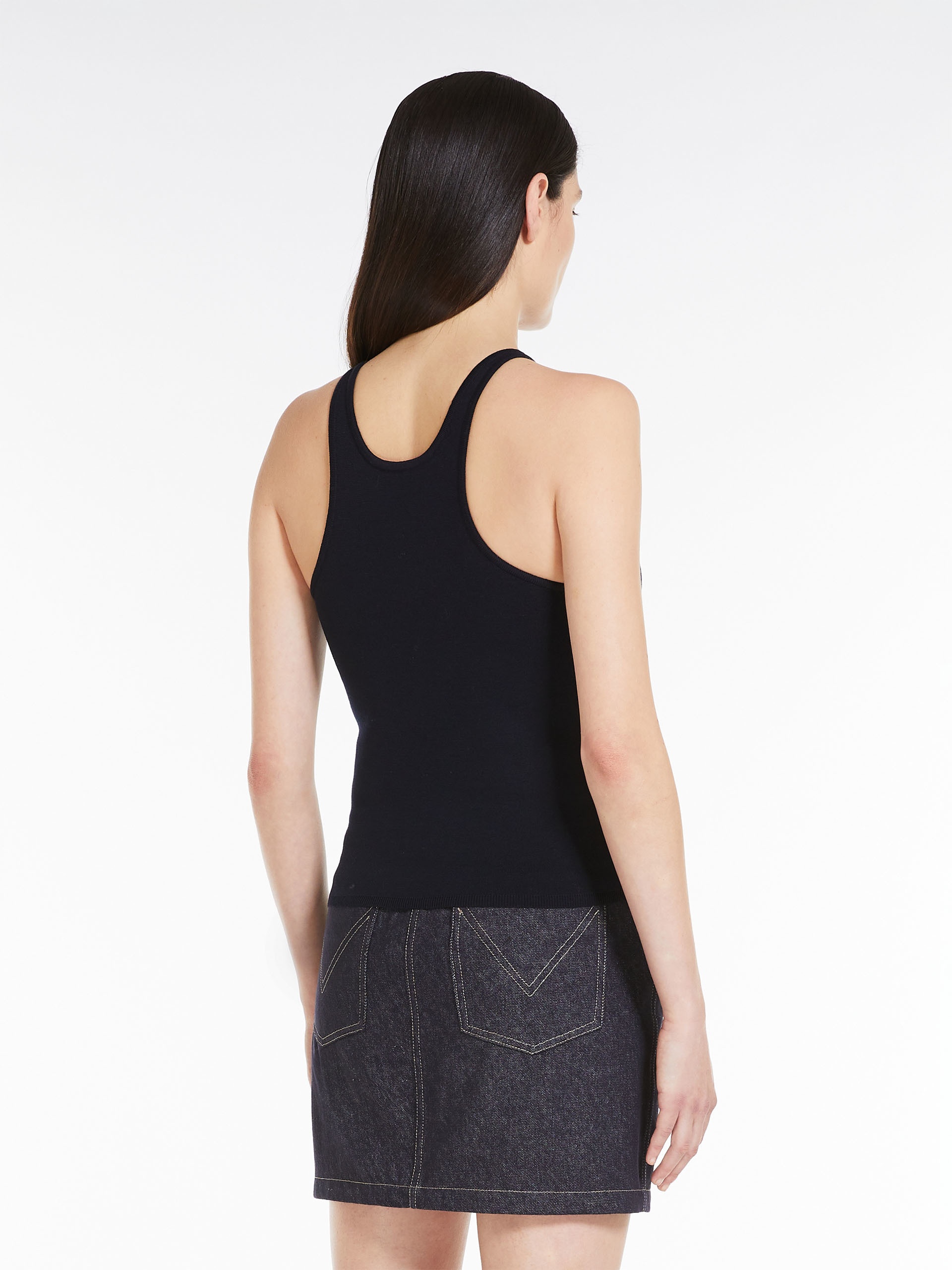 ALFEO Halter neck top in vanisé wool - 4
