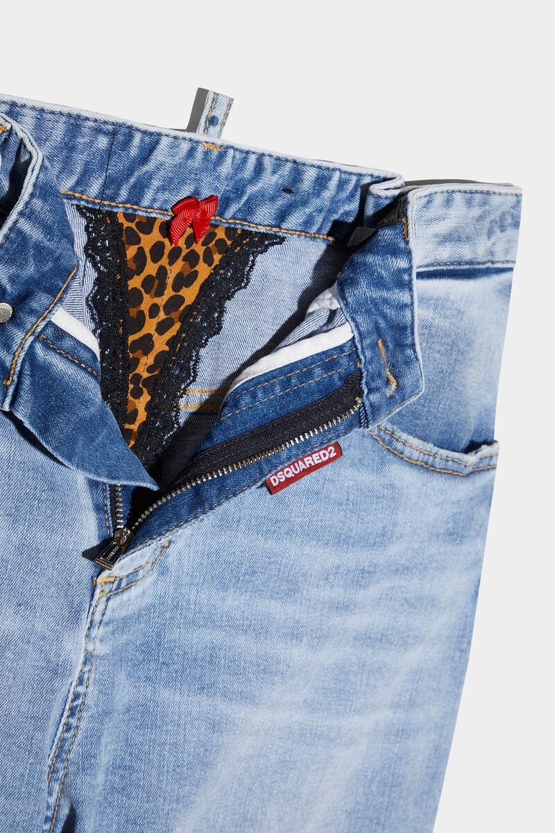 LIGHT WASH HIGH WAIST BELL BOTTOM JEANS 3