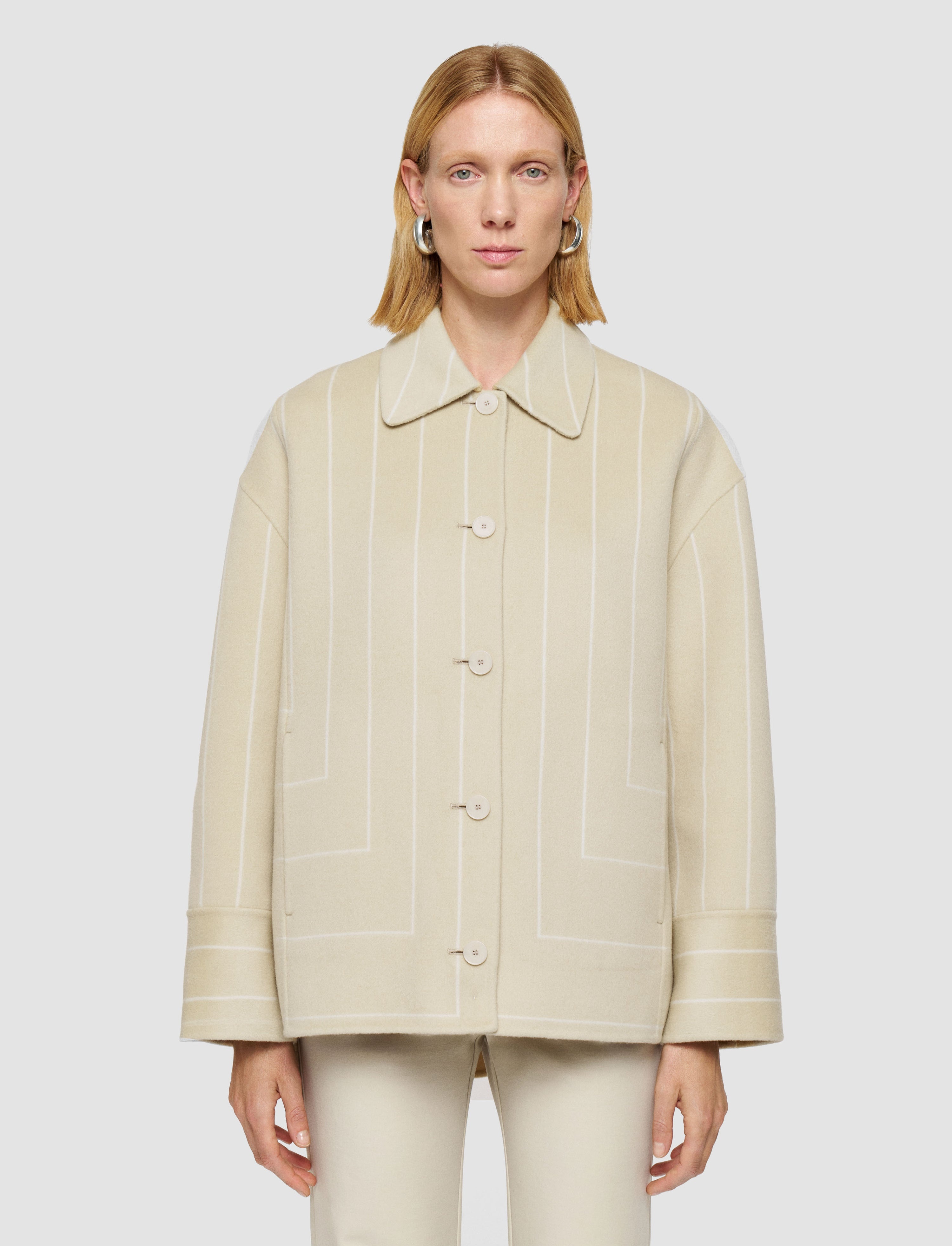 Molitor Geometric Double Face Wool Coat - 3