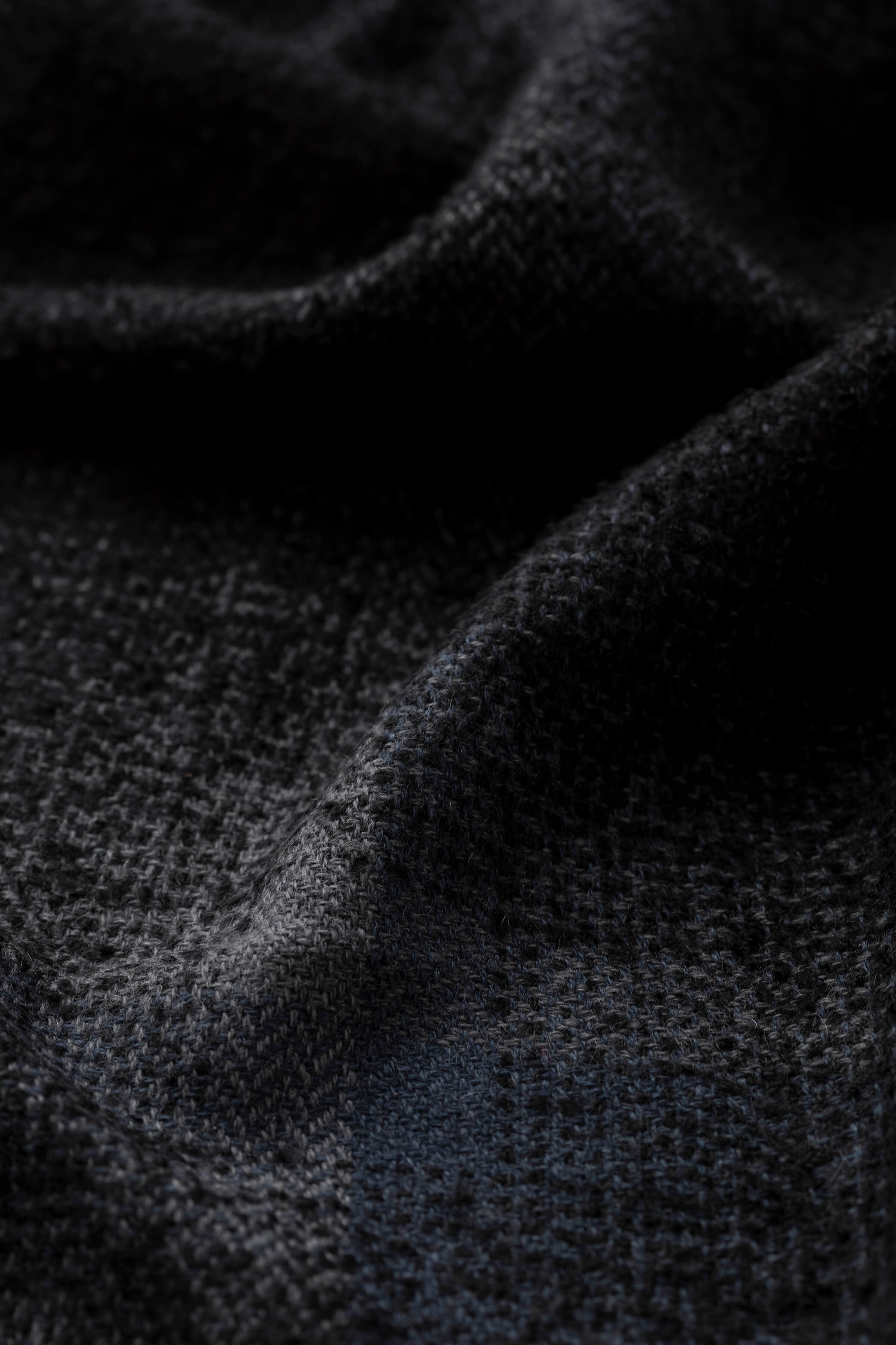Blurred Bouclé Black Scarf - 2