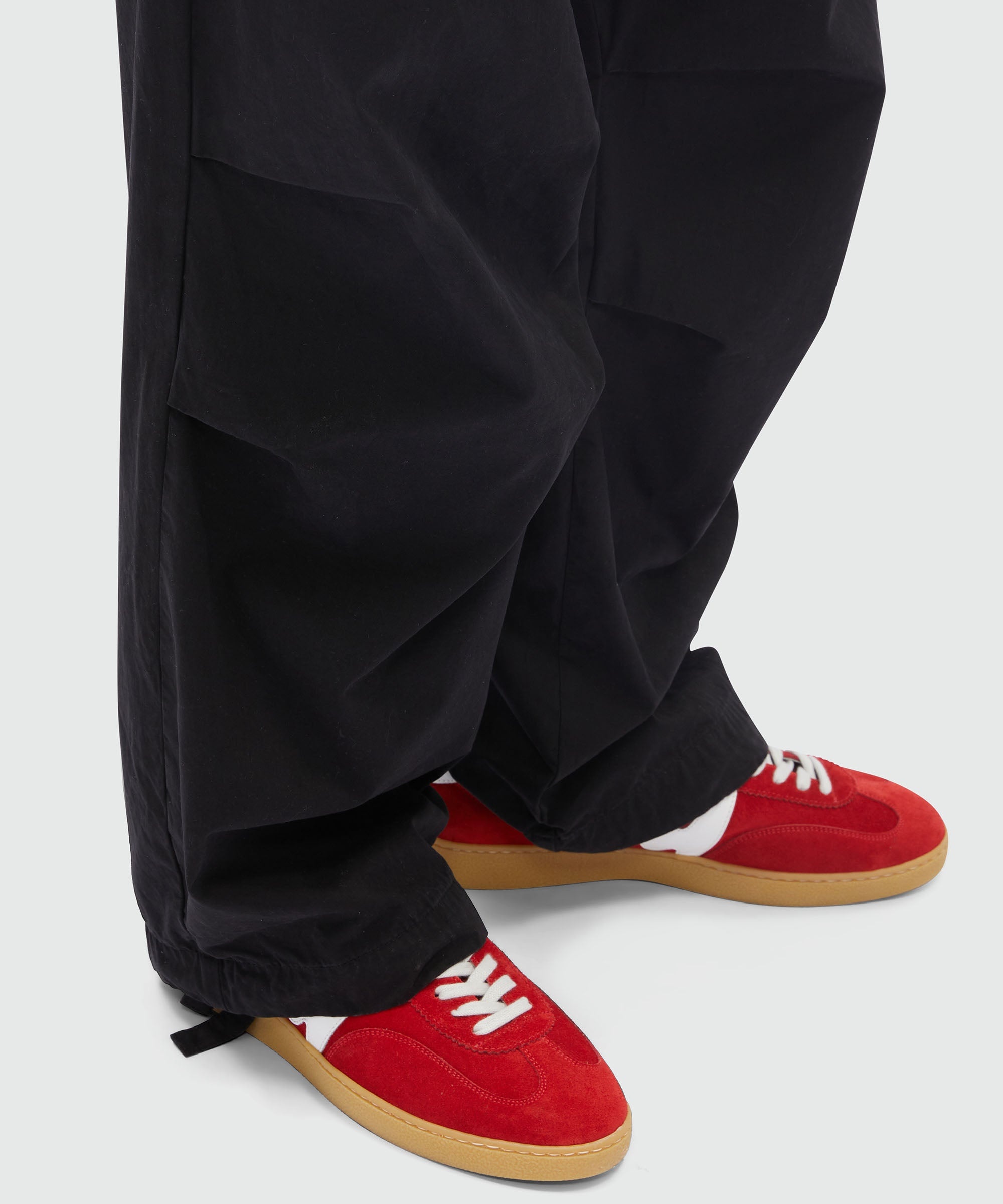 Black cargo trousers in "parachute" canvas - 5