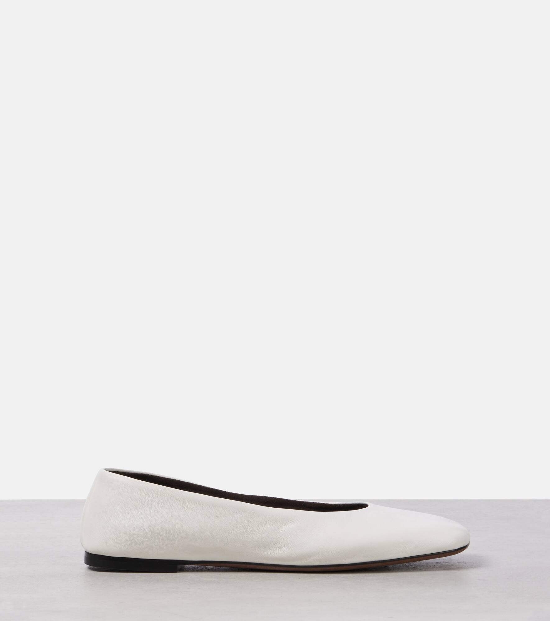 Square leather ballet flats - 4