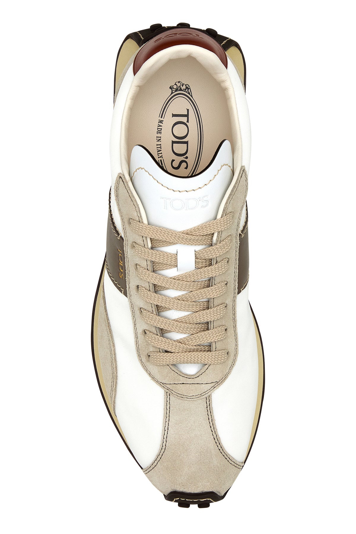 Multicolor leather and suede sneakers - 3