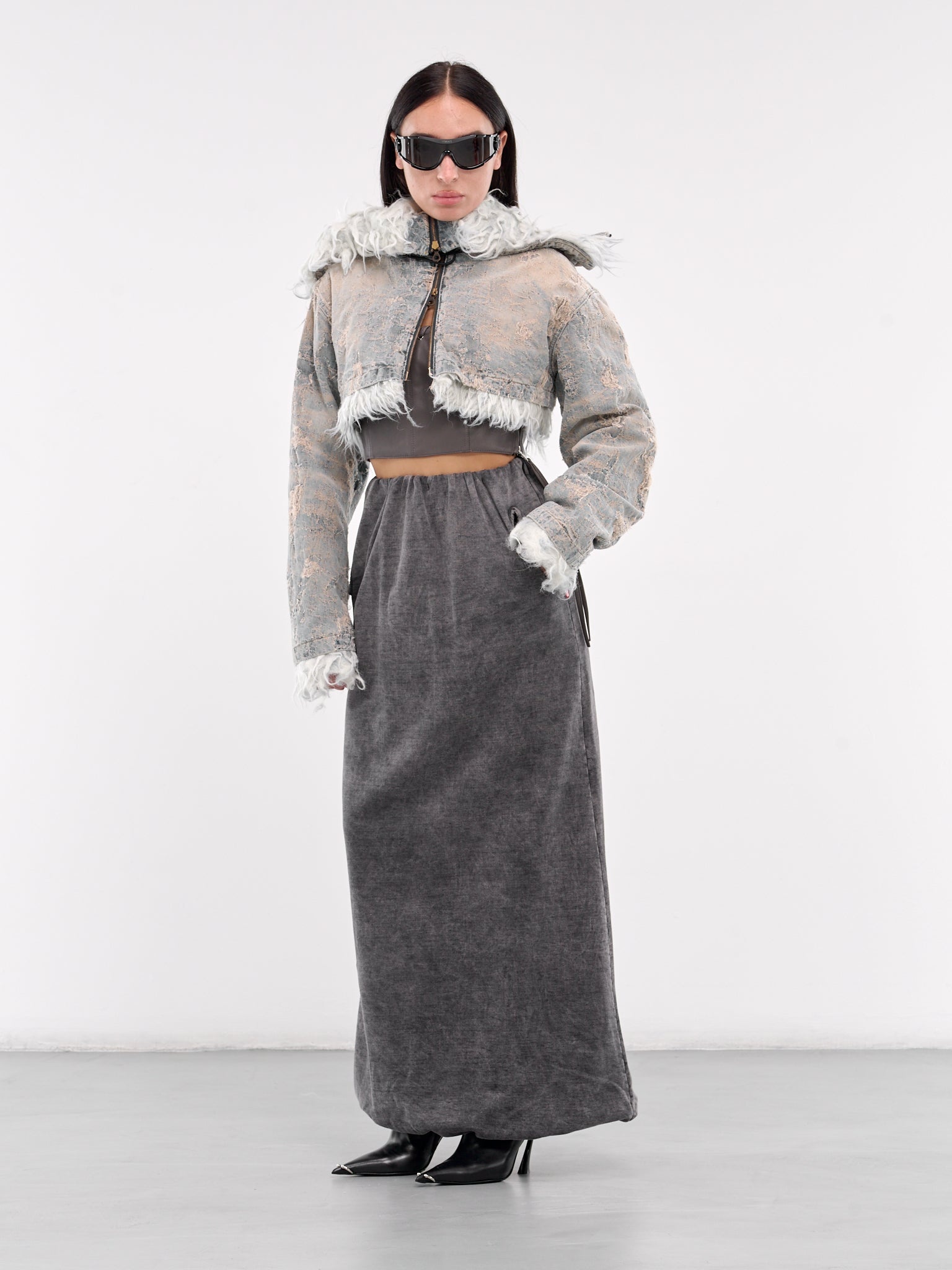 Denim Shearling Jacket - 6
