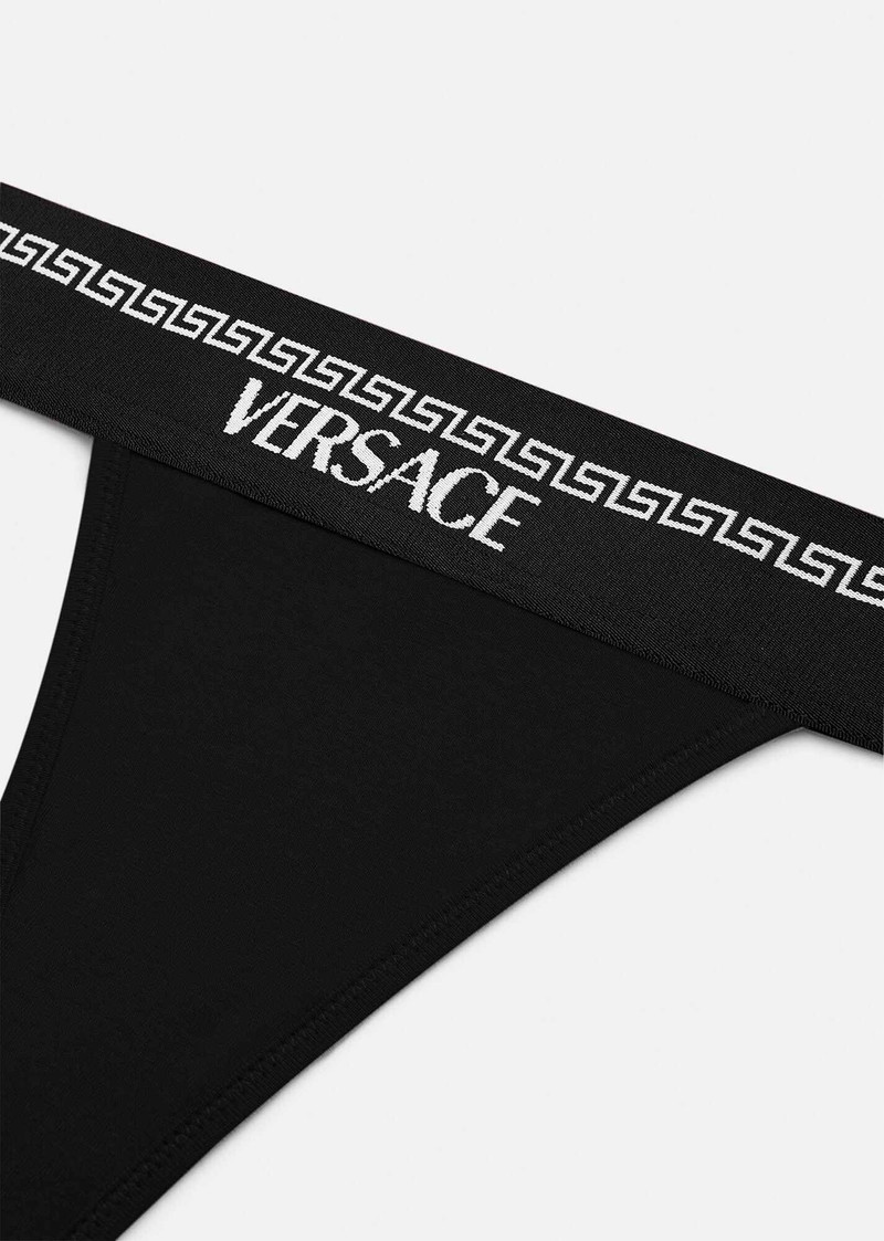 VERSACE Greca Logo Thong outlook
