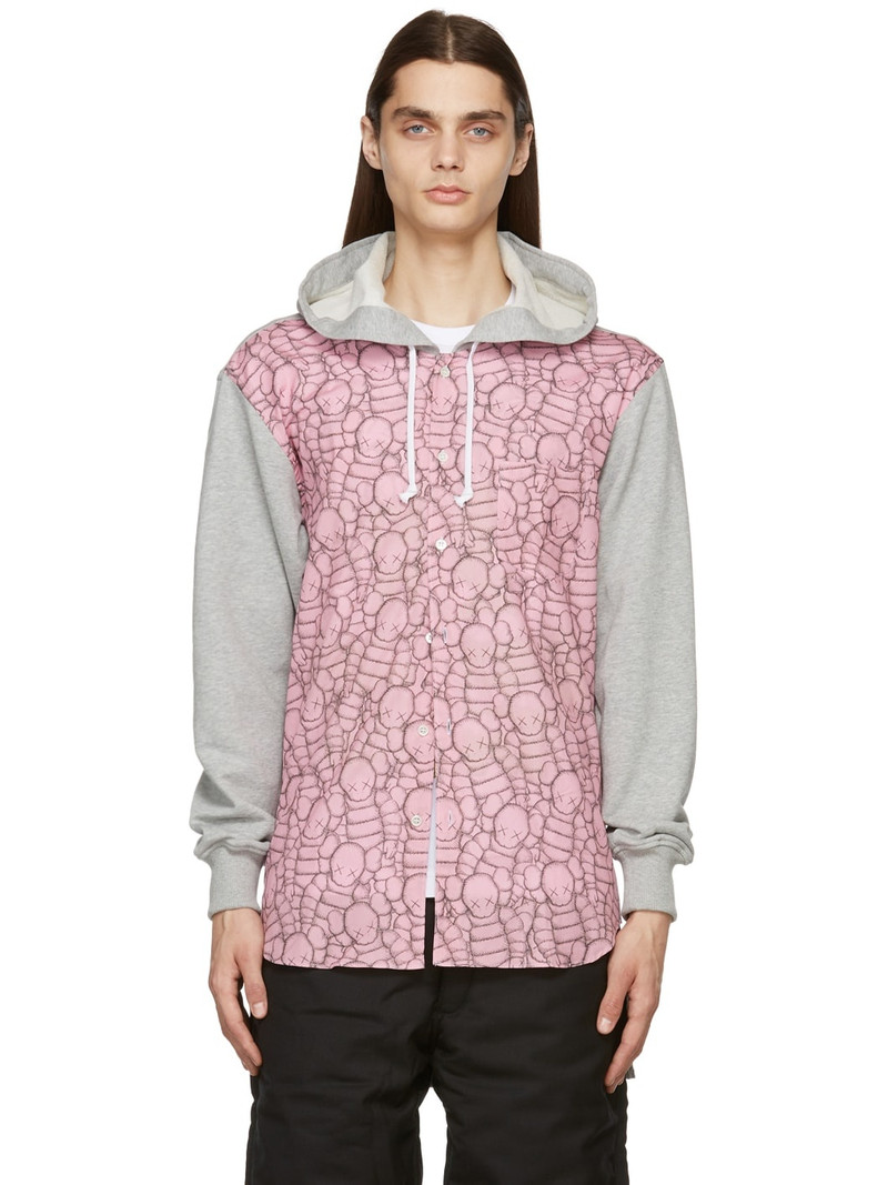 Grey & Pink KAWS Edition Hoodie - 1