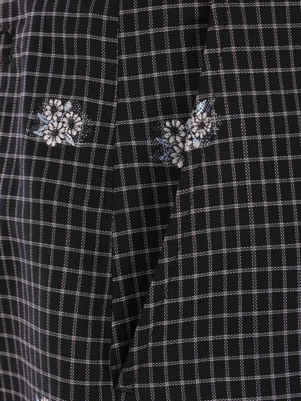 check-print shorts - 5