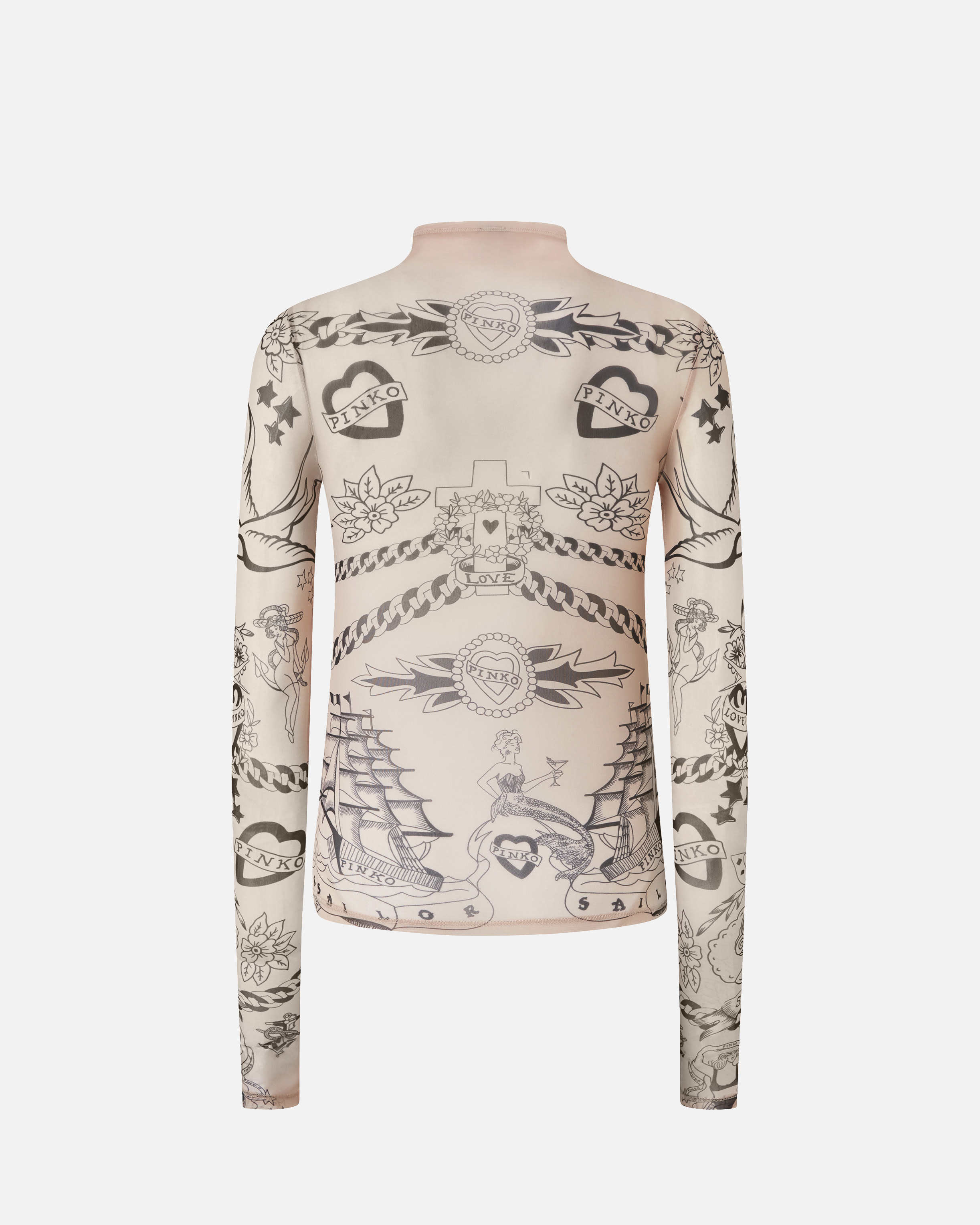 PRINTED TULLE SWEATER - 6
