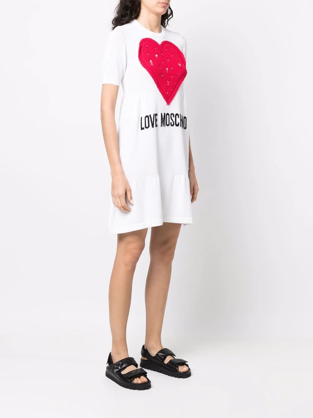 logo-print T-shirt dress - 3