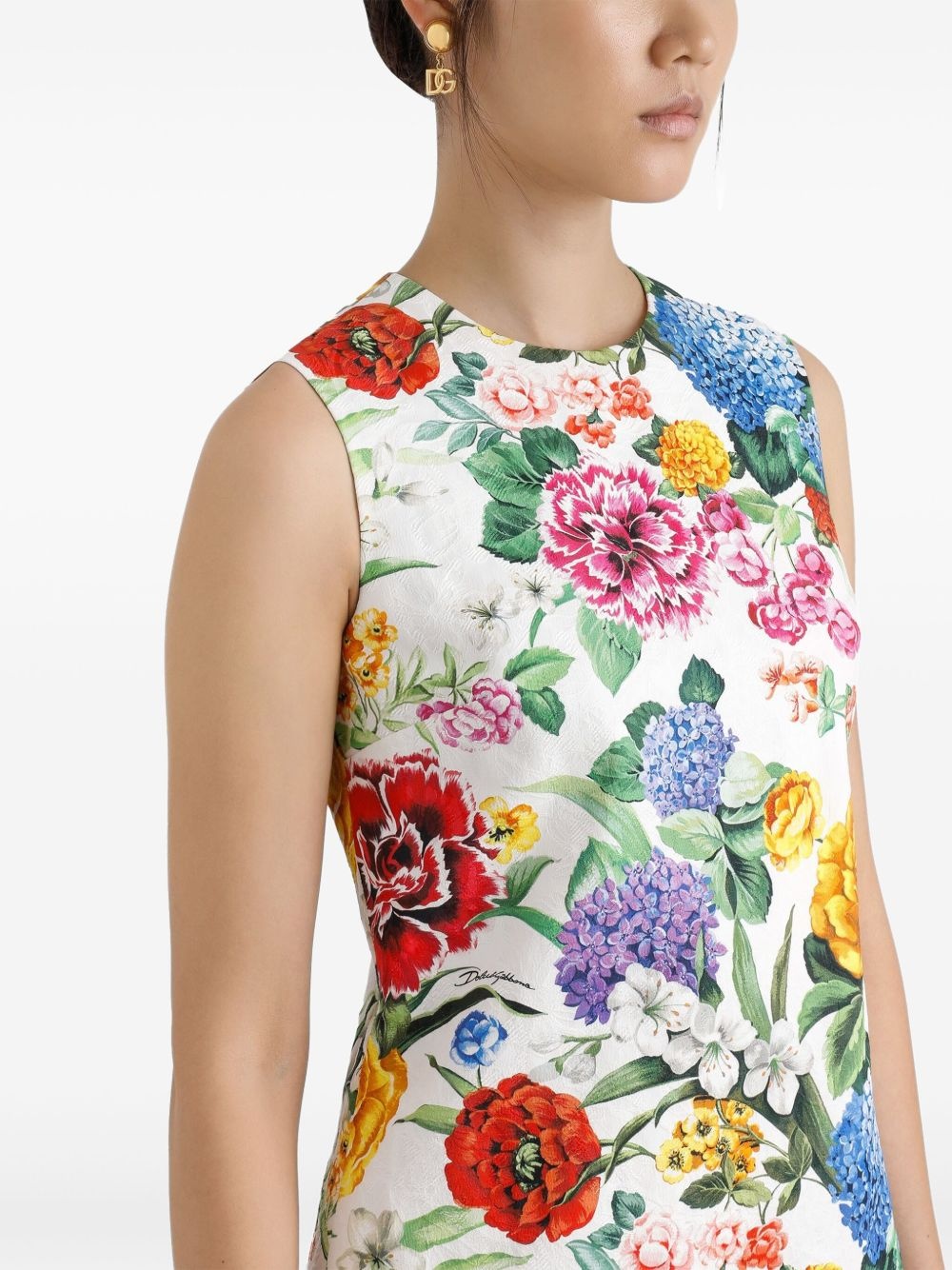 floral-print mini dress - 4