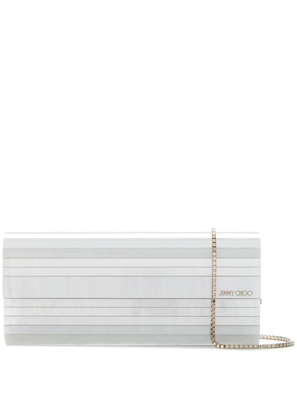 white sweetie glitter clutch - 1