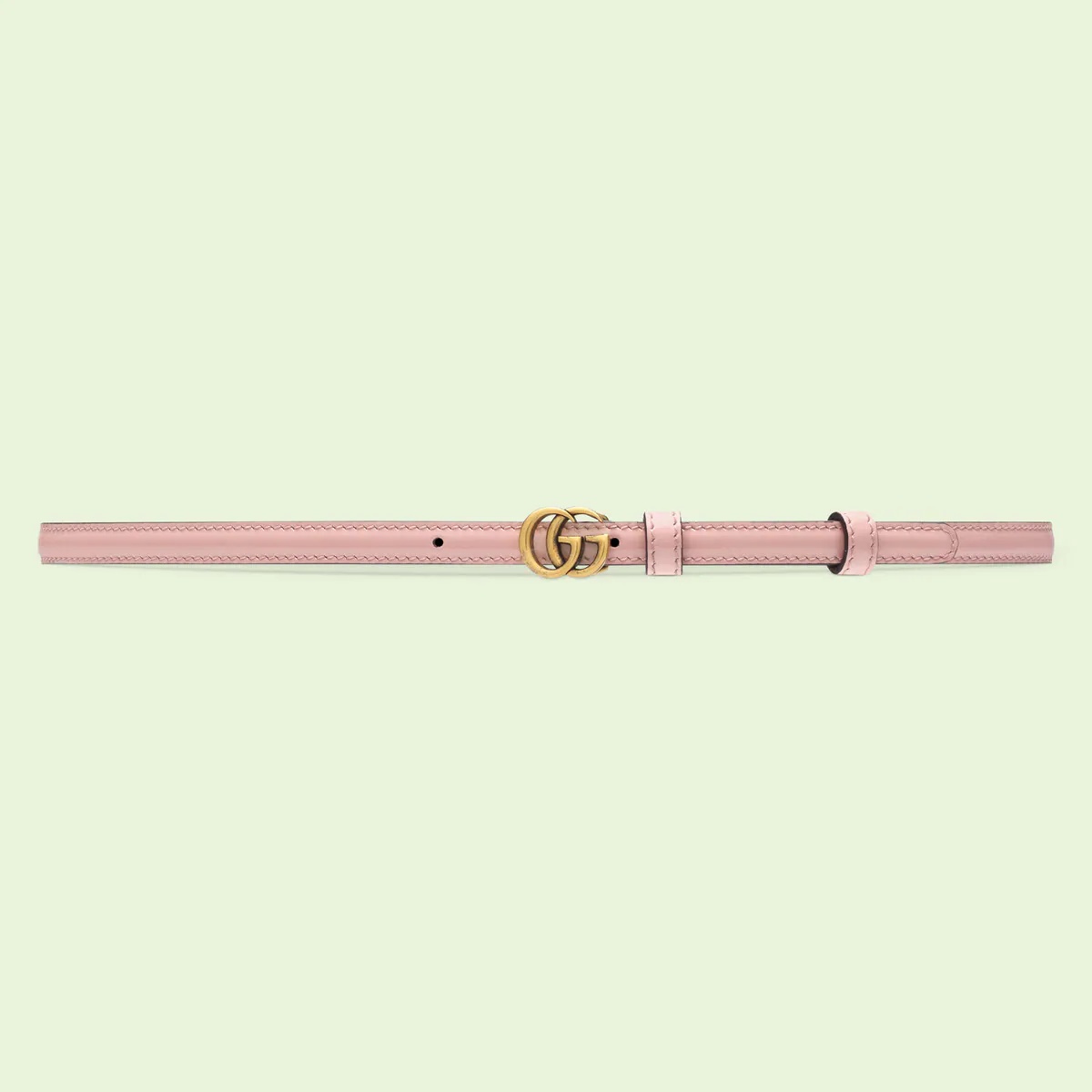 Thin patent Double G belt - 1