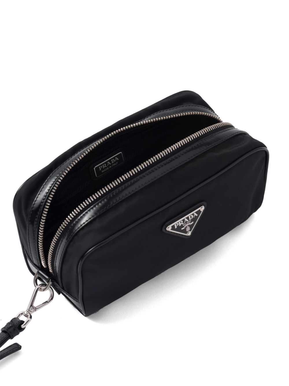logo-plaque zipped wash bag - 5