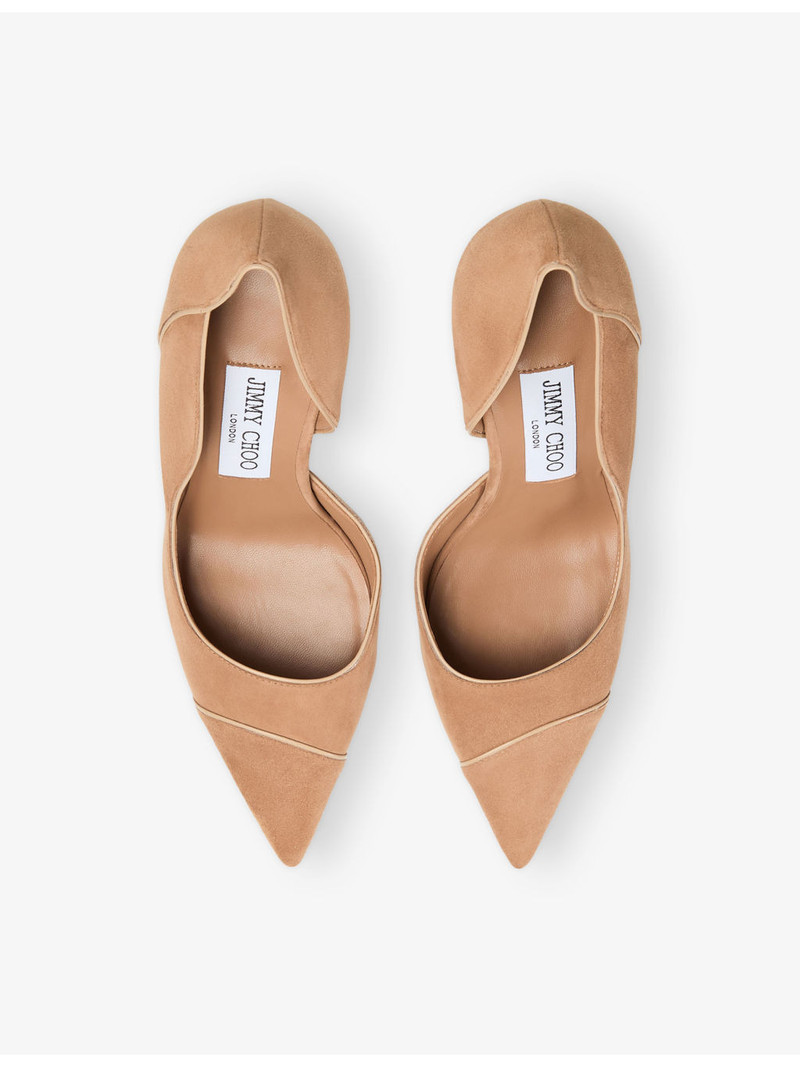 Brigitte 100 Patent Suede Heeled Courts 2