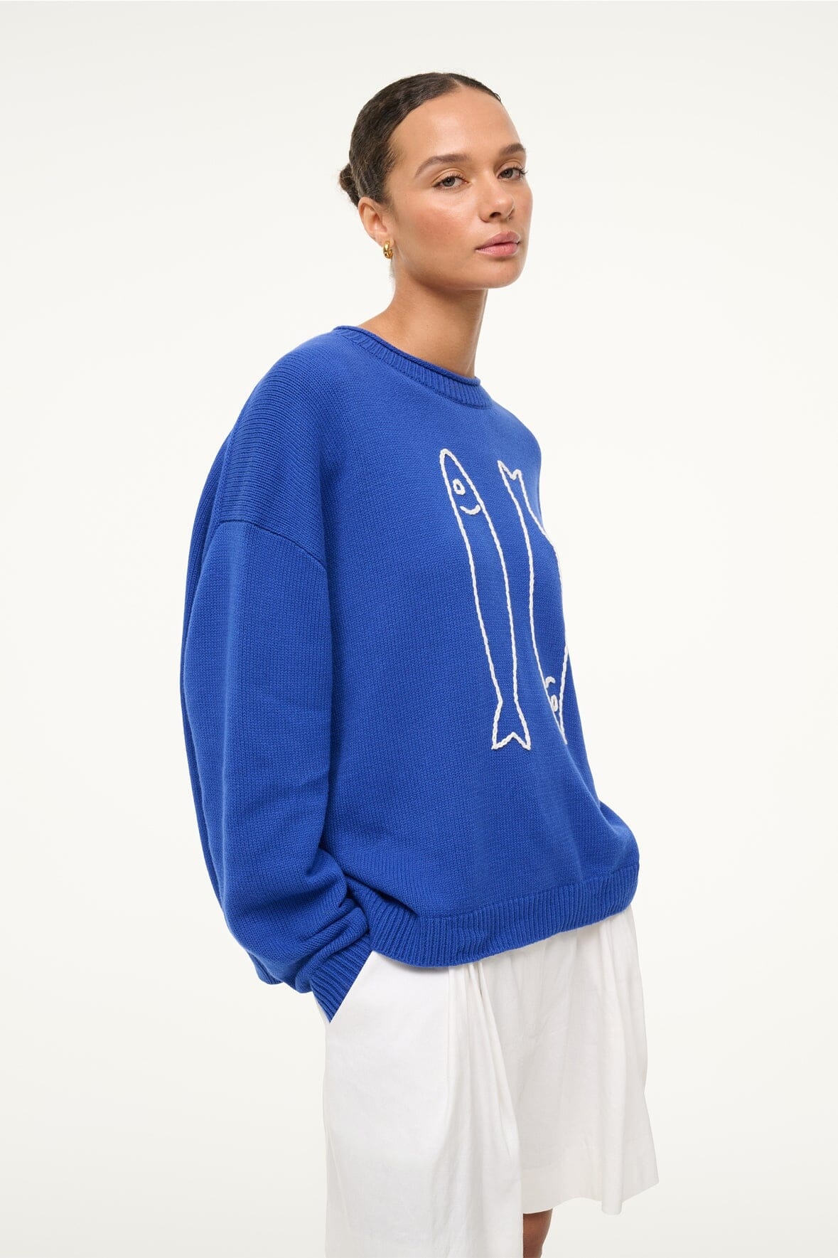 STAUD GIADA SWEATER PIER BLUE - 4