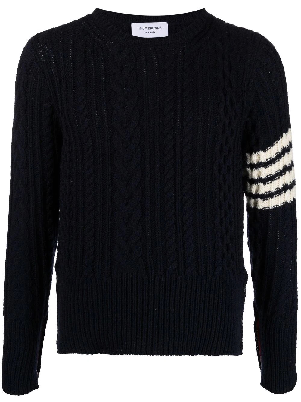 4-Bar cable-knit jumper - 1