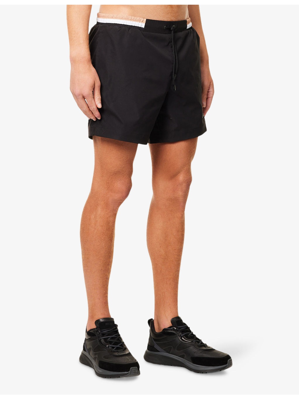Branded Elasticated-Waist Swim Shorts - 3