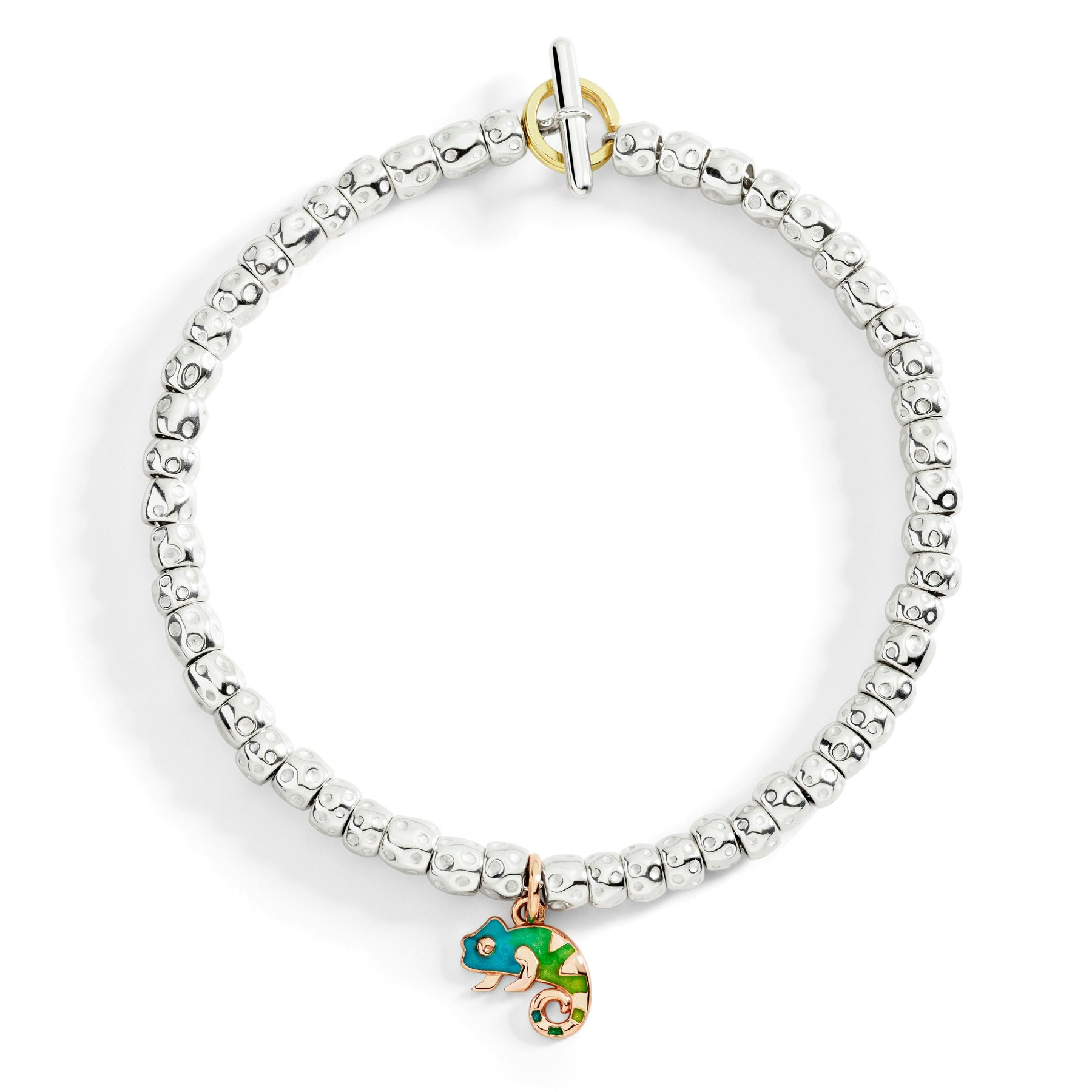 ROSE GOLD & ENAMEL CHAMELEON CHARM - 3