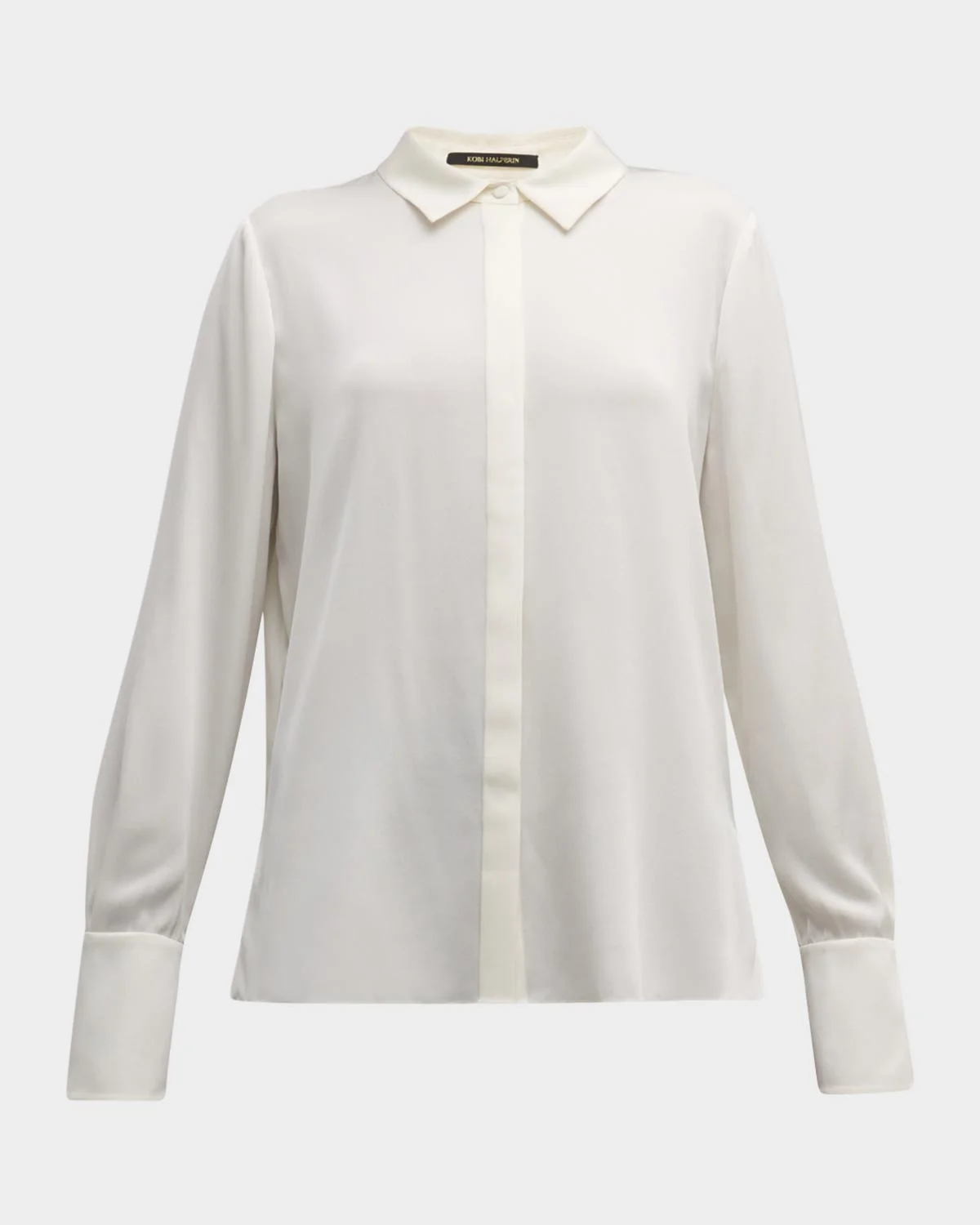 Larissa Split-Cuff Button-Down Blouse - 1