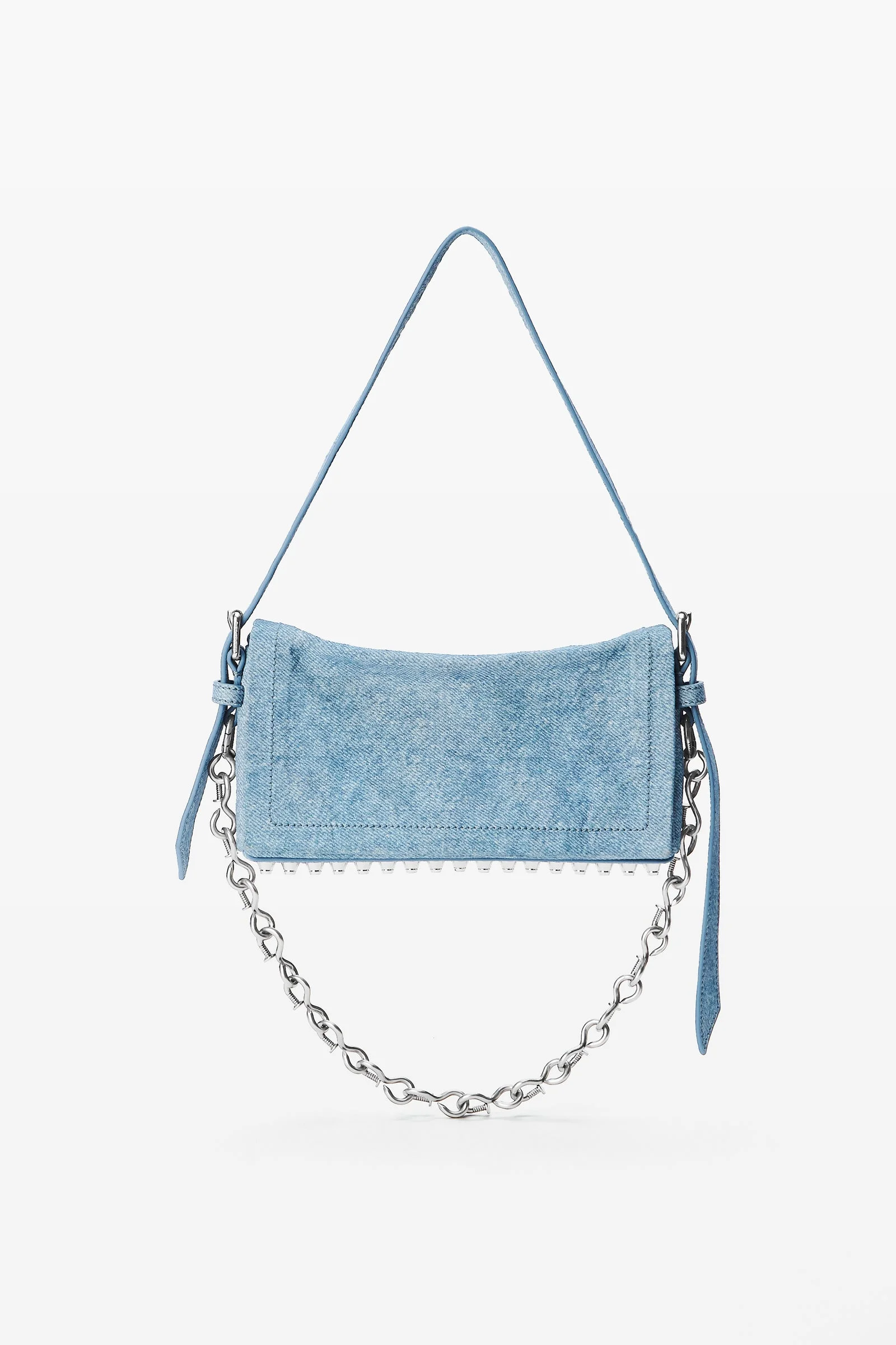 ricco denim slim flap bag - 1