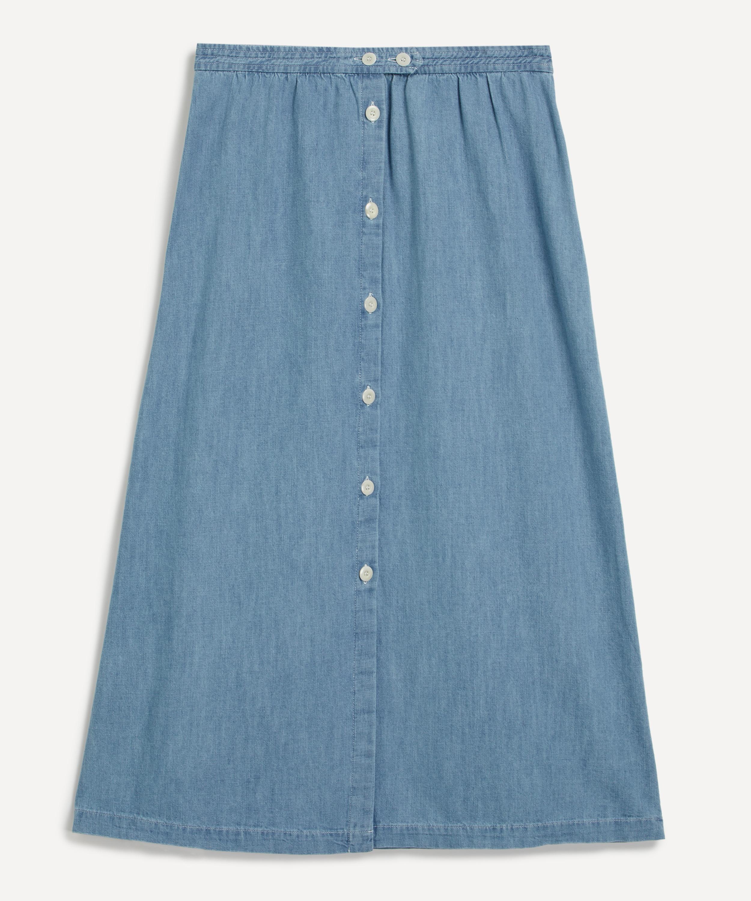 A.P.C. Deauville Denim Skirt | libertylondon | REVERSIBLE