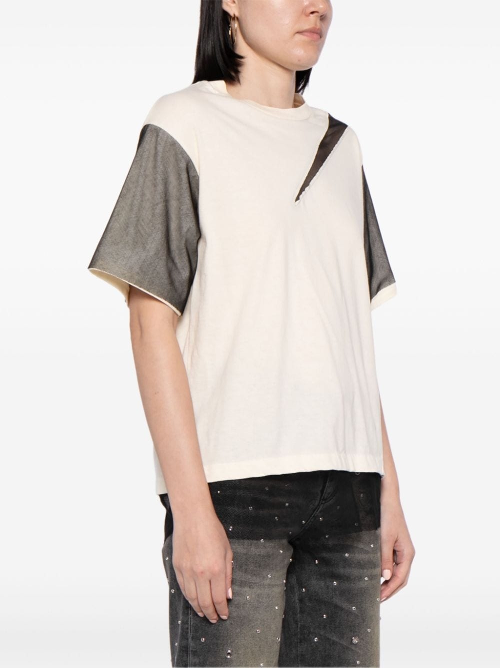 layered cotton T-shirt - 3
