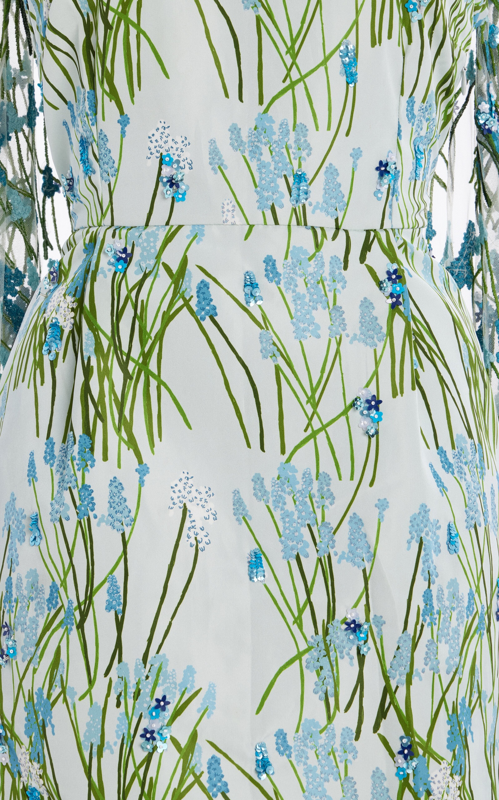 Charlene Embroidered Crepe Maxi Dress blue - 5