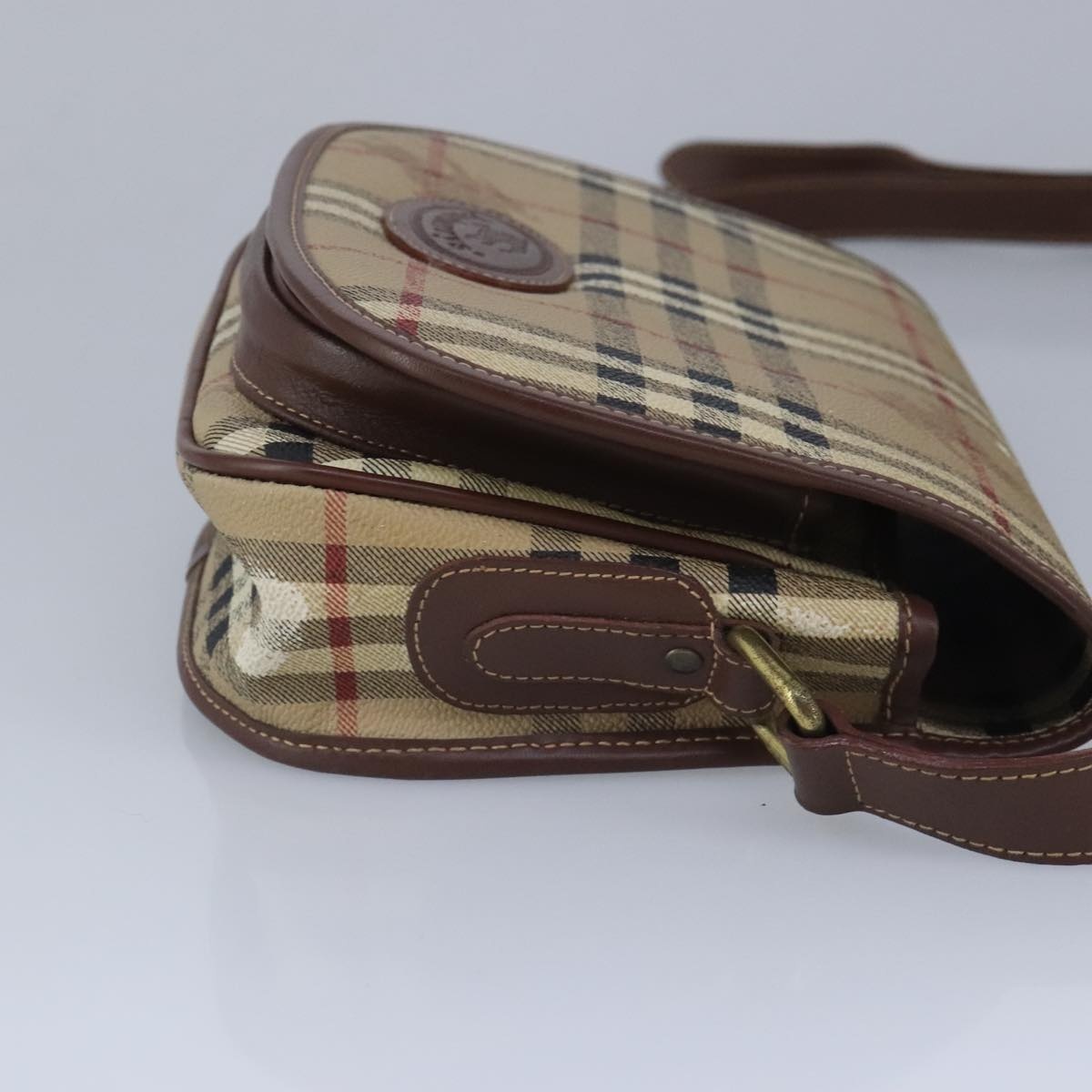 Burberry Nova Check Shoulder Bag Leather Beige - 4