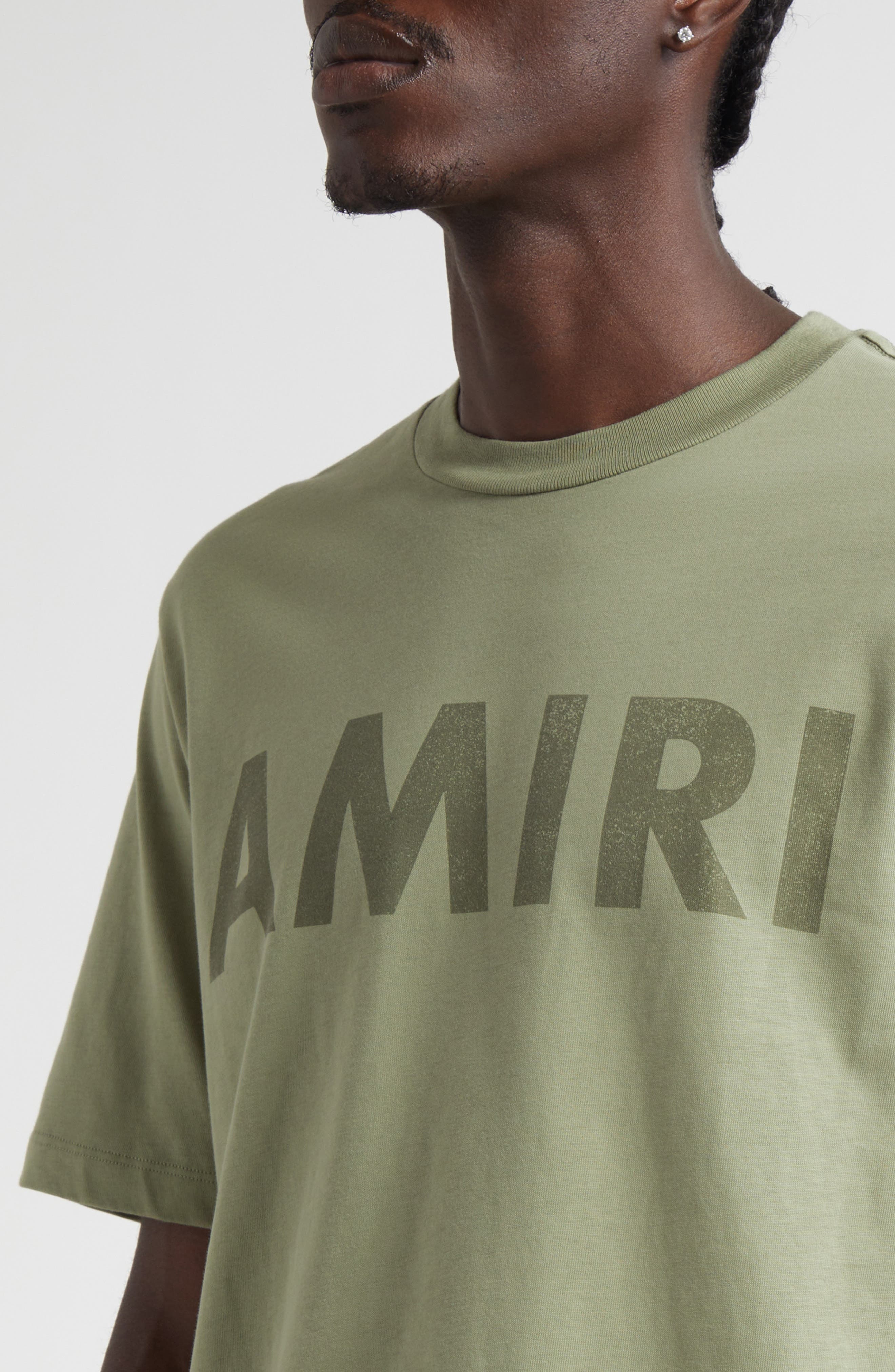 AMIRI Stencil Logo Graphic T-Shirt in Olive at Nordstrom - 5
