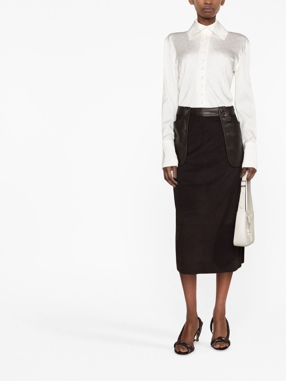 high-waisted A-line skirt - 2