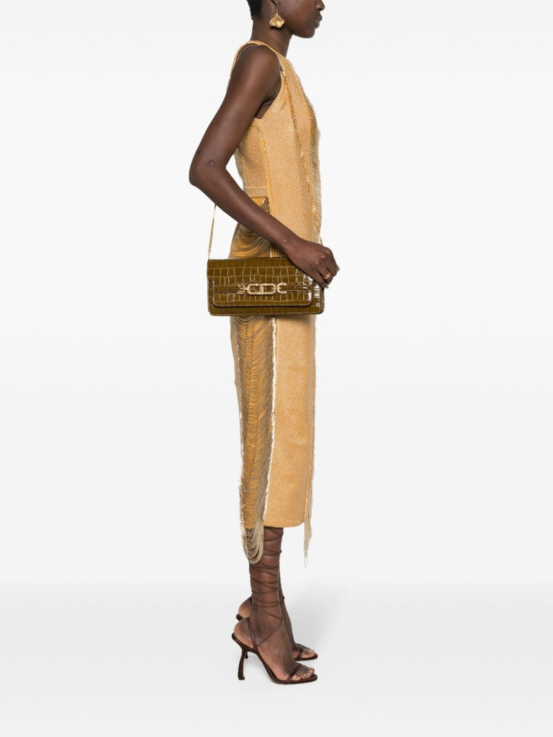 TOM FORD Whitney crocodile-embossed clutch bag outlook