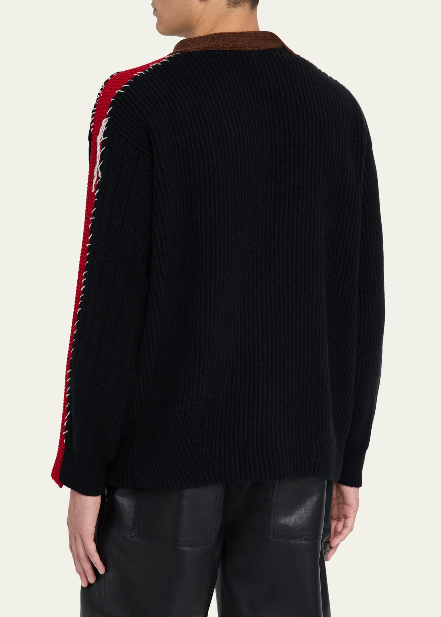 Men's Wool Mix Knit Cardigan - 3