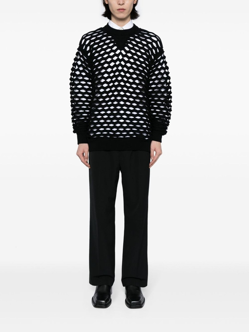 Junya Watanabe MAN laser cut-detail crew-neck jumper outlook