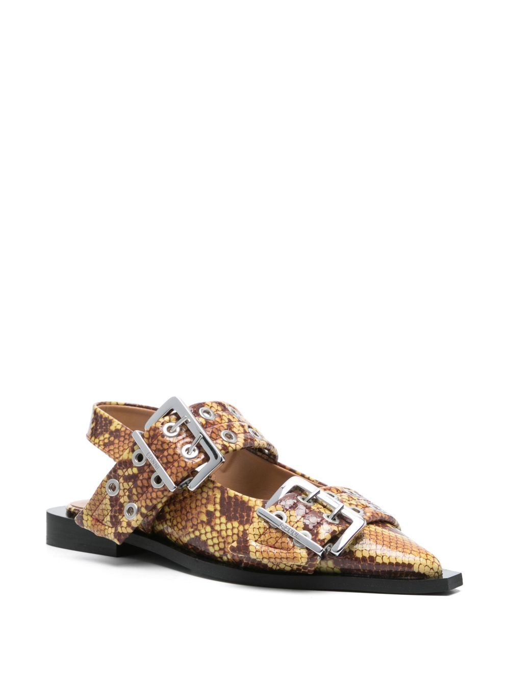 animal-print ballet flats - 2