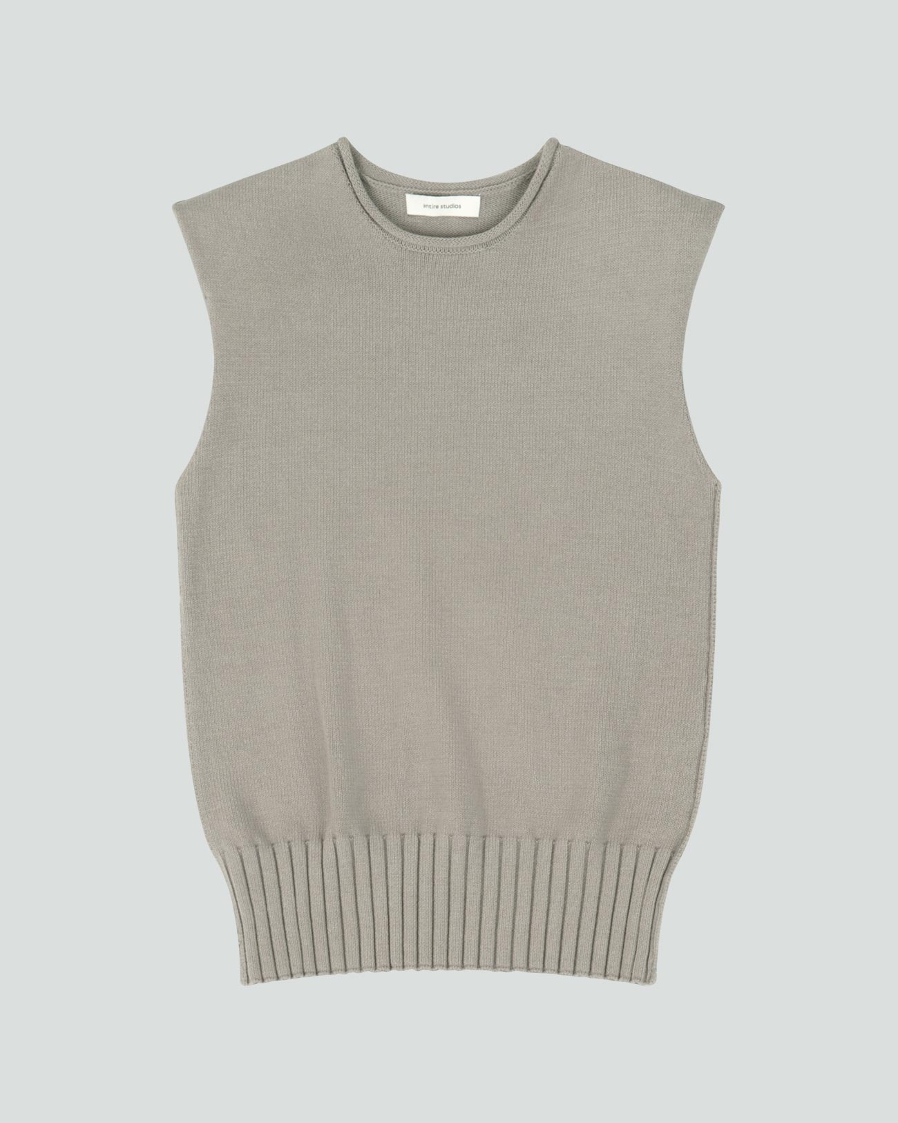 BURNS KNIT VEST MIDDLE GREY - 5