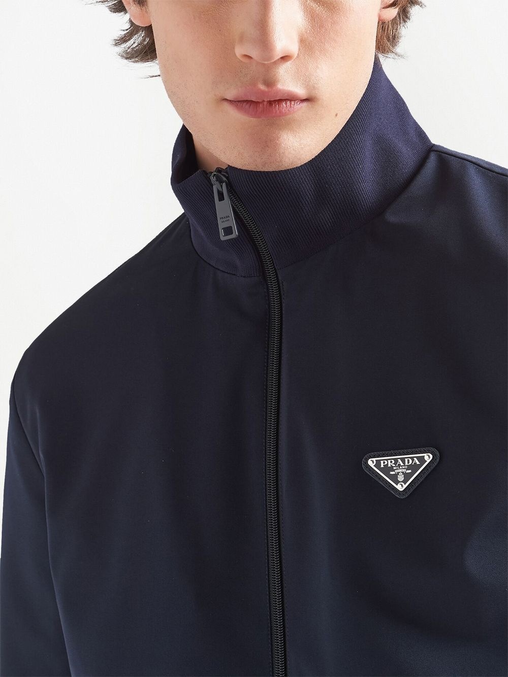triangle-logo zip-up jacket - 5