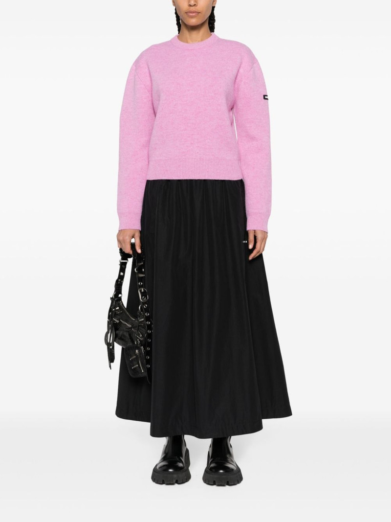 BALENCIAGA logo-appliquÃ© mÃ©lange jumper outlook