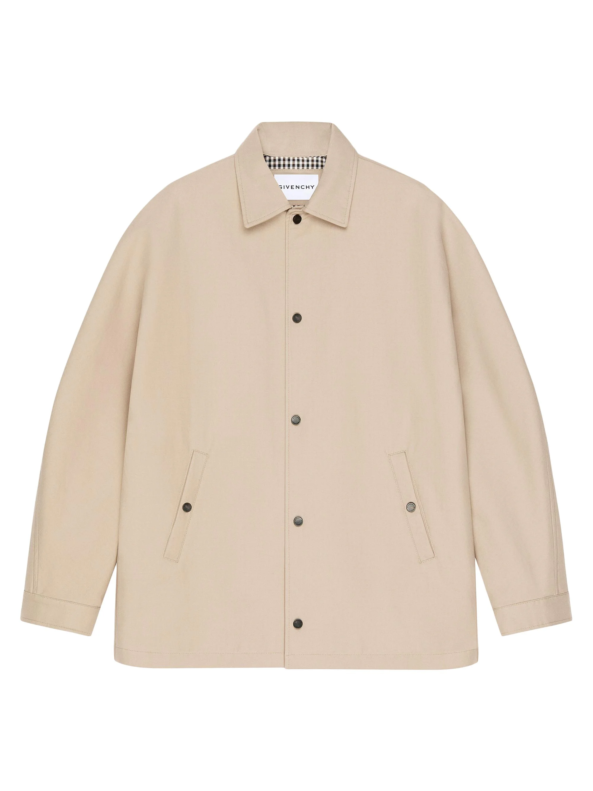 Men's Couture Seam Jacket in Cotton with Paris Patch - Beige - 1