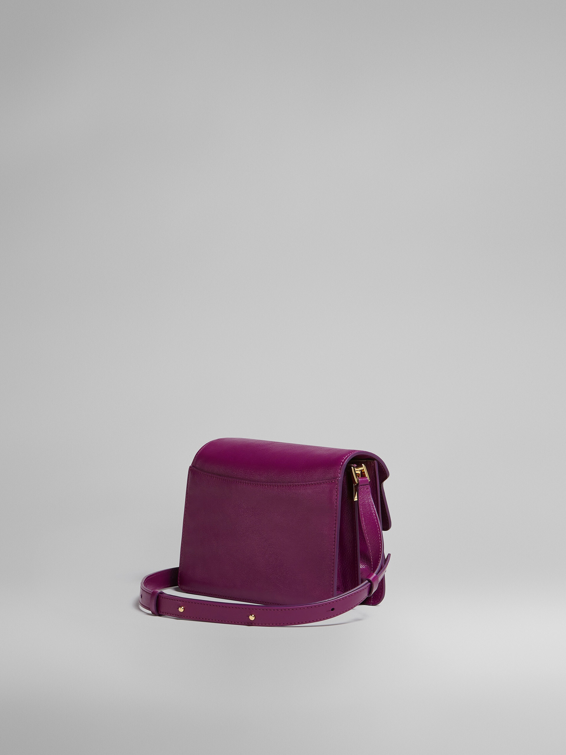 TRUNK SOFT MEDIUM BAG IN PURPLE LEATHER - 2