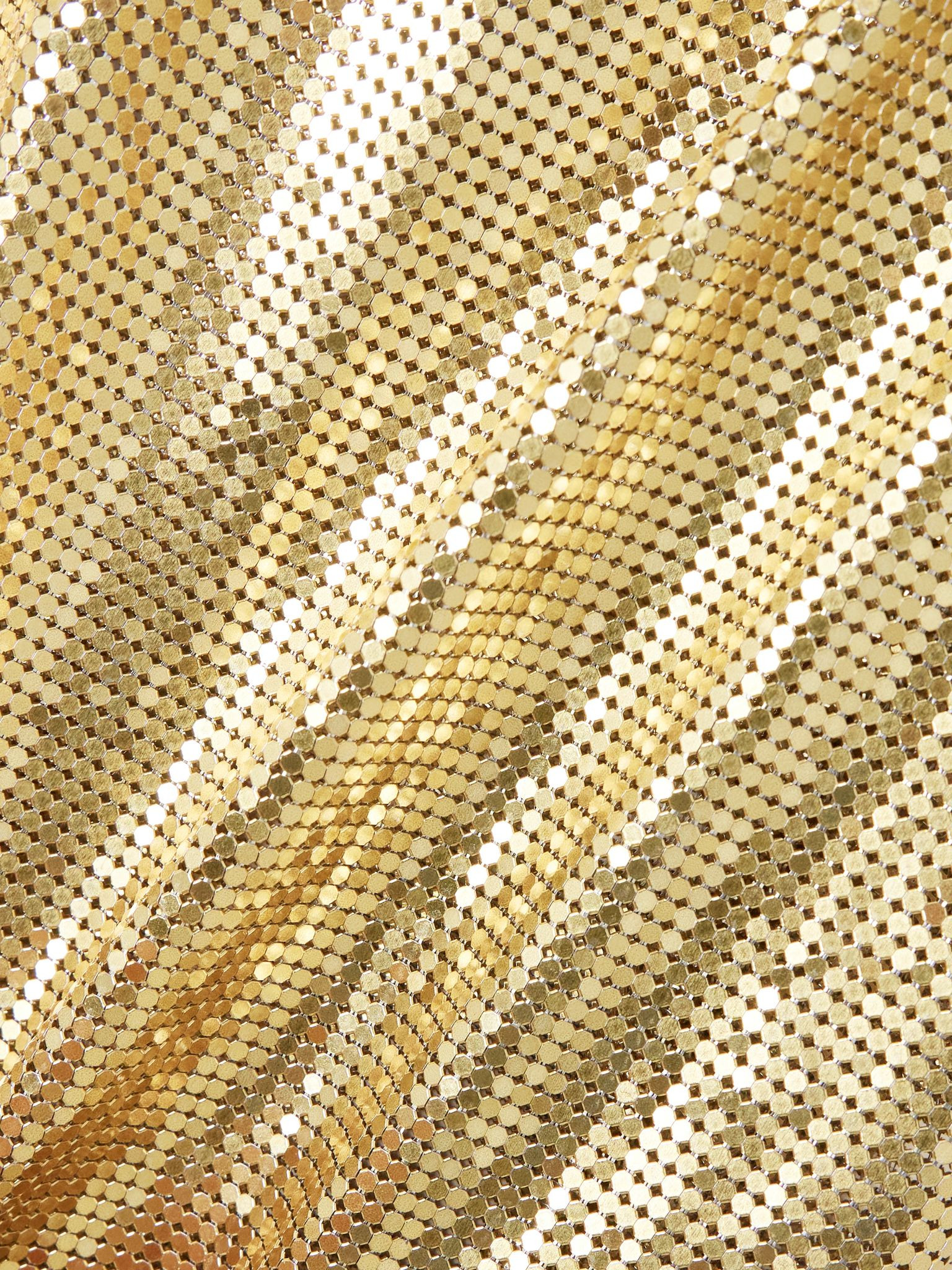 Chainmail mini dress Gold - 4