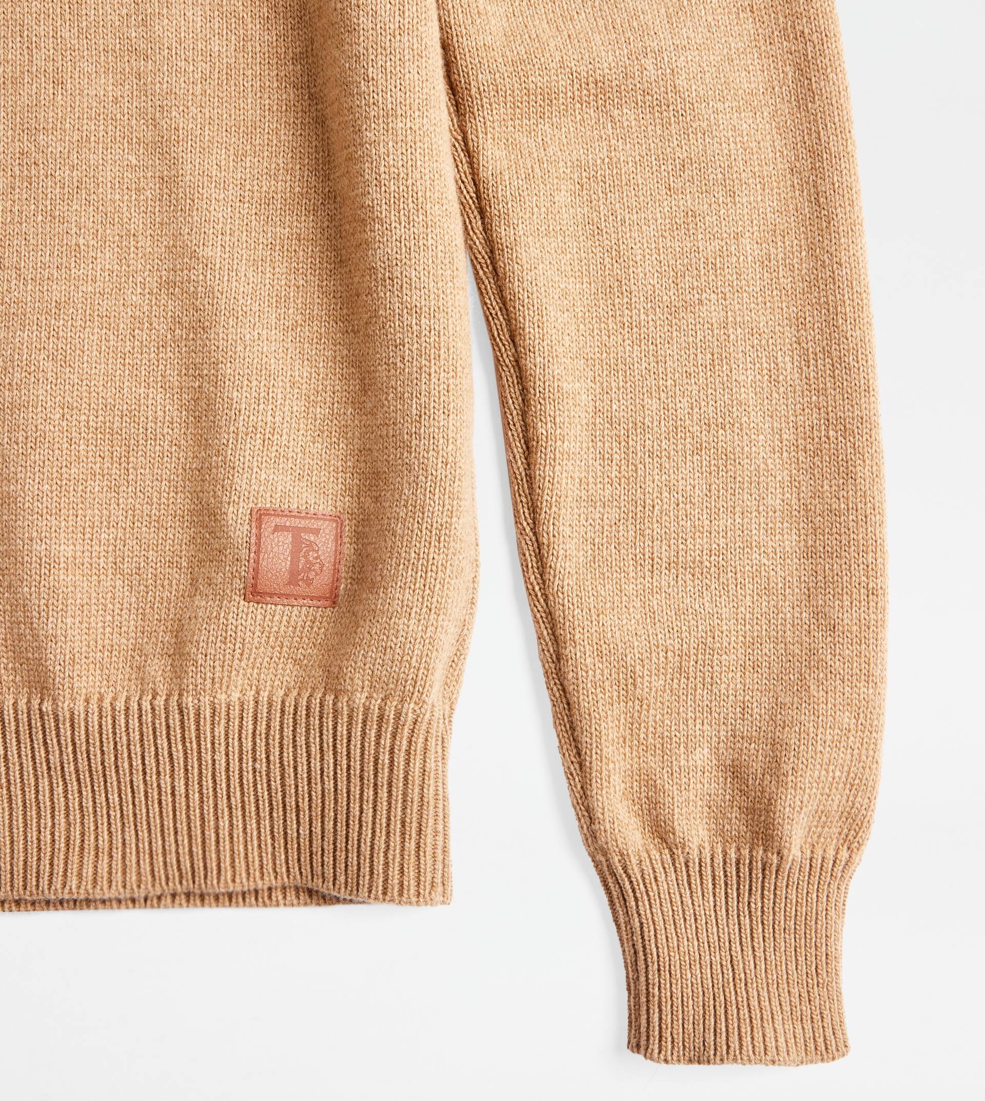 TOD'S CASHMERE BLEND TURTLENECK - BEIGE - 6