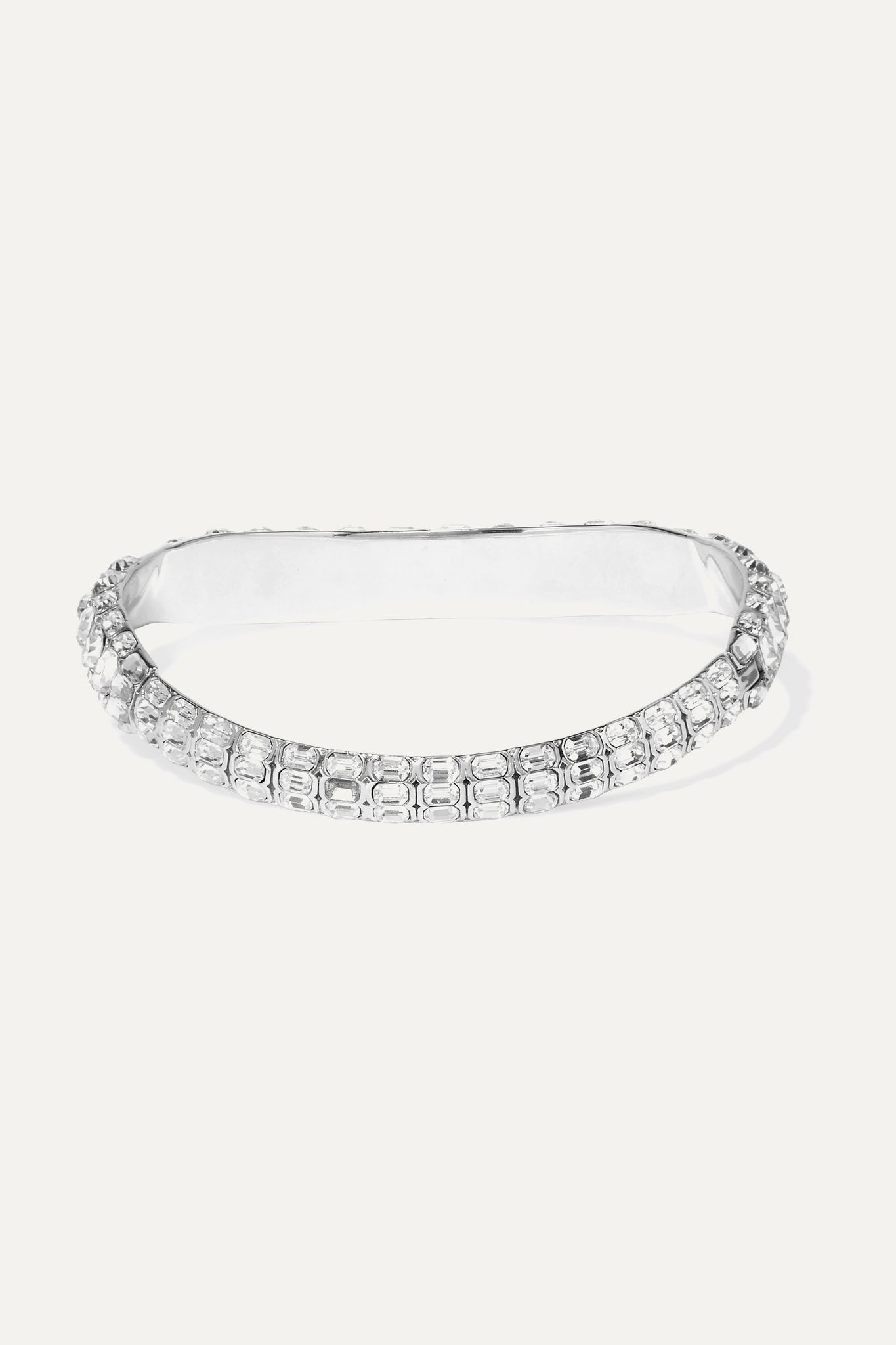 Silver-tone crystal choker - 3