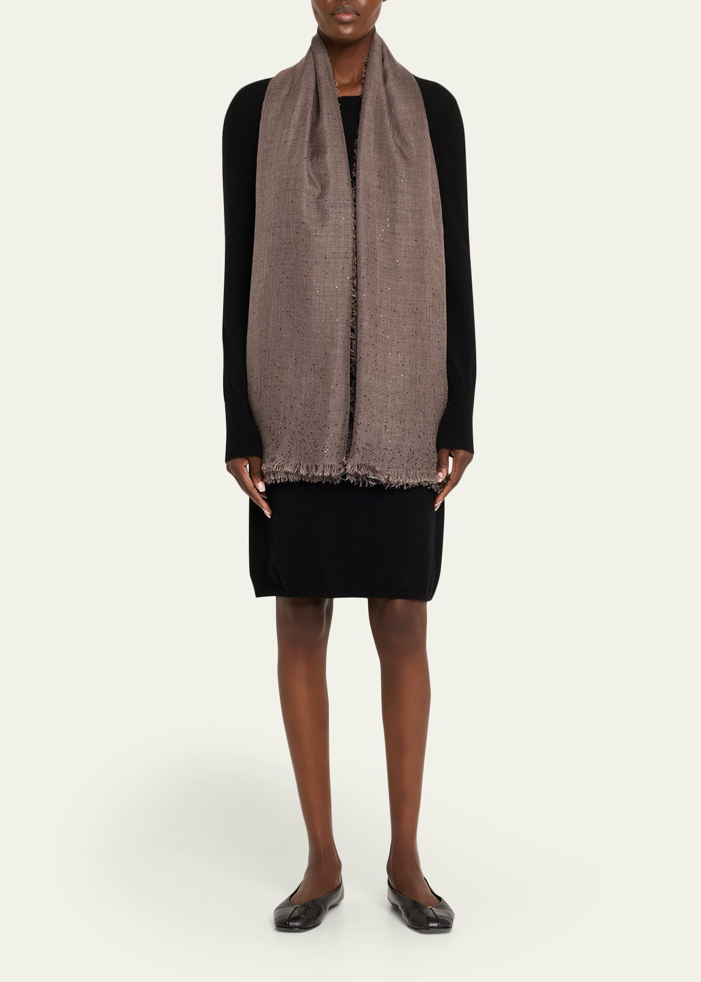 New Domenica Paillette Cashmere Scarf - 2